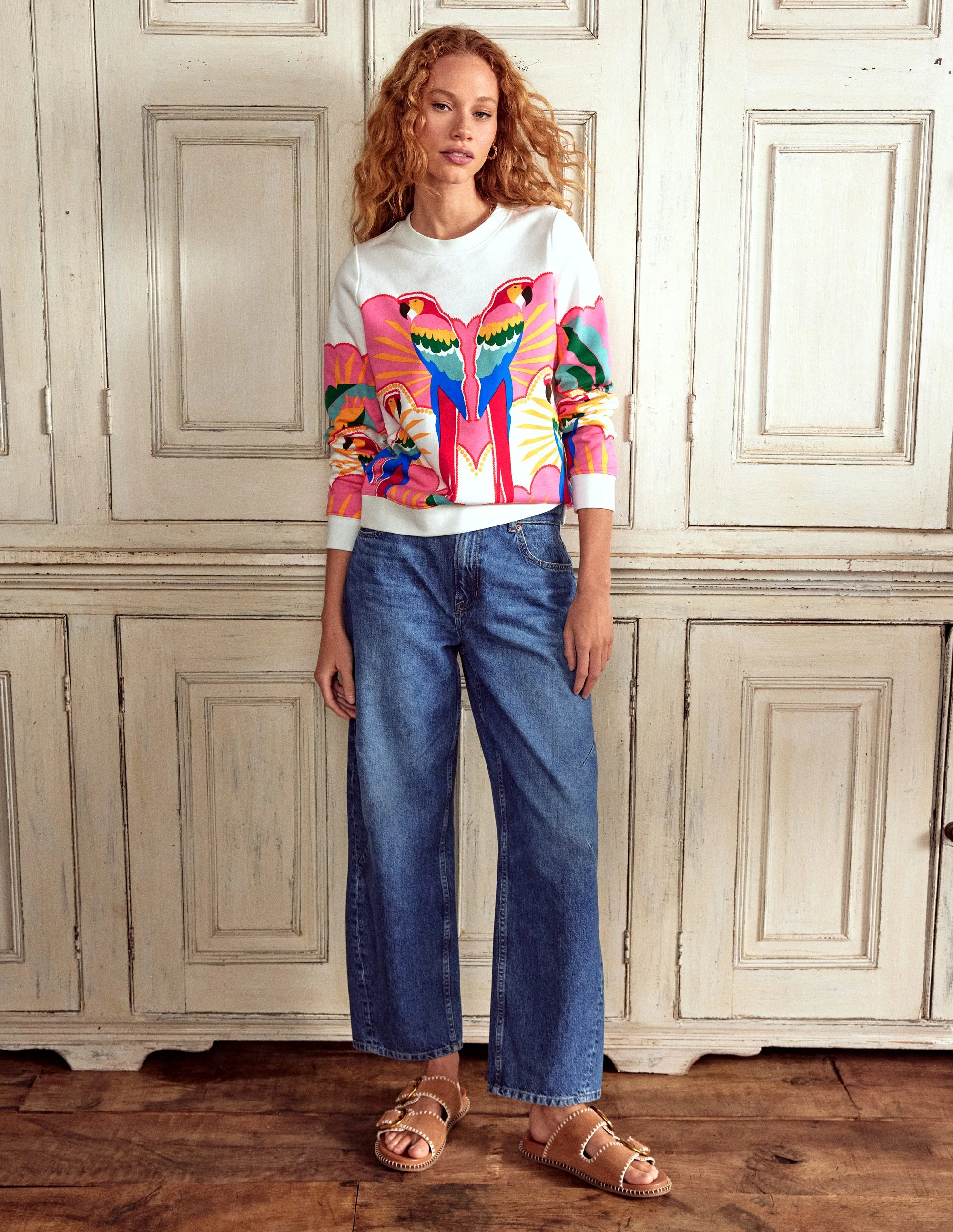Hannah Sweatshirt mit Print-Bunt, Paradies-/Papageienmuster - Image 4
