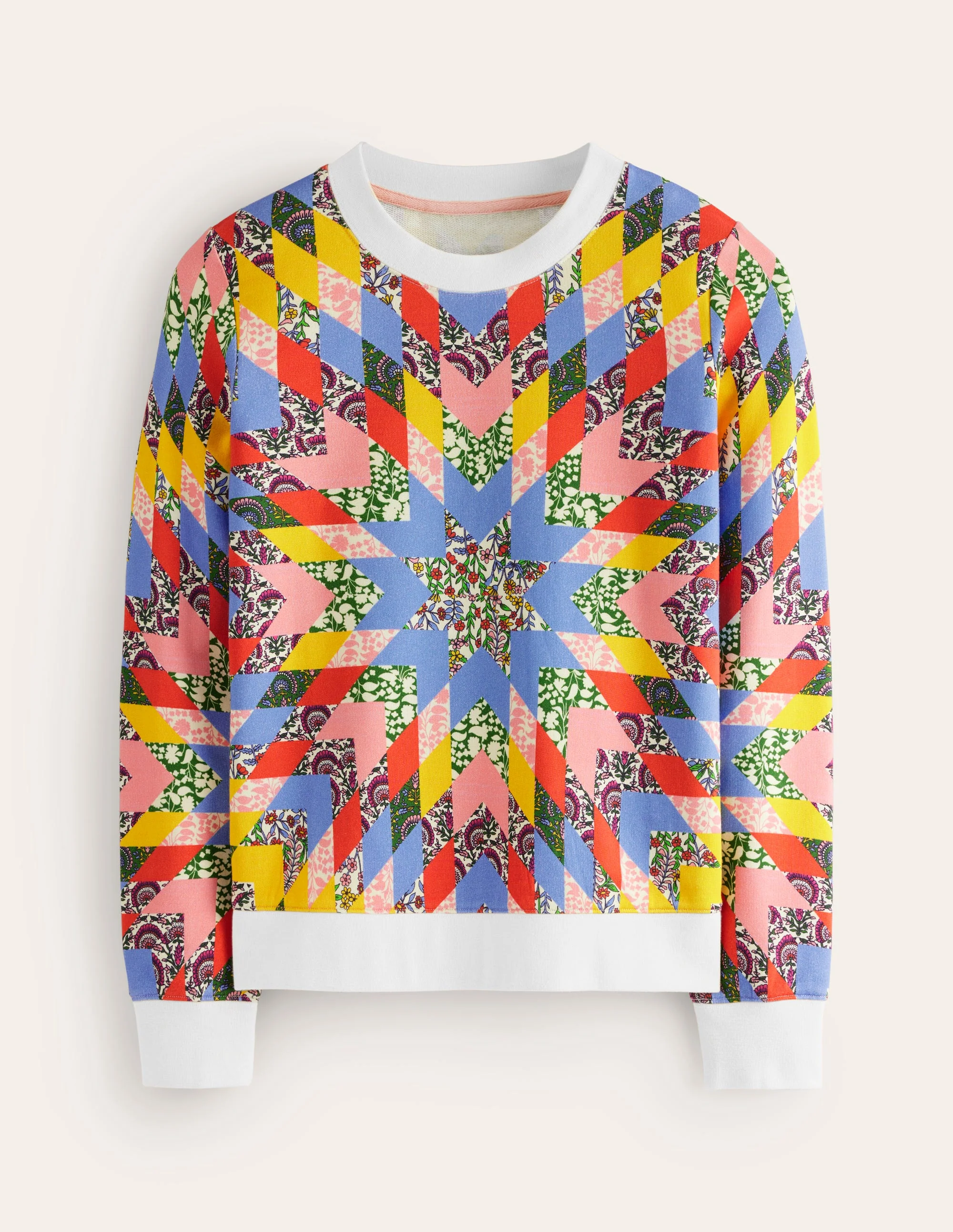 Hannah Sweatshirt mit Print-Bunt, Patchwork Blumenmuster - Image 5