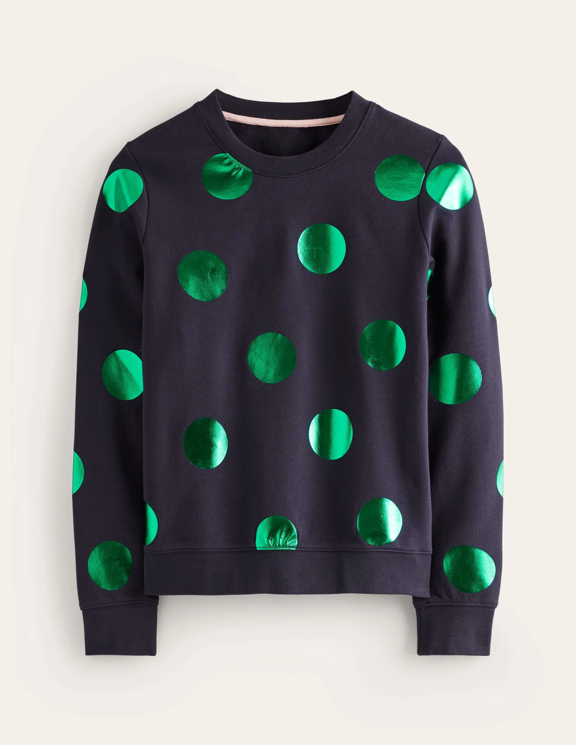 Hannah Sweatshirt mit Print-Marineblau, Grün Punkte - Image 5