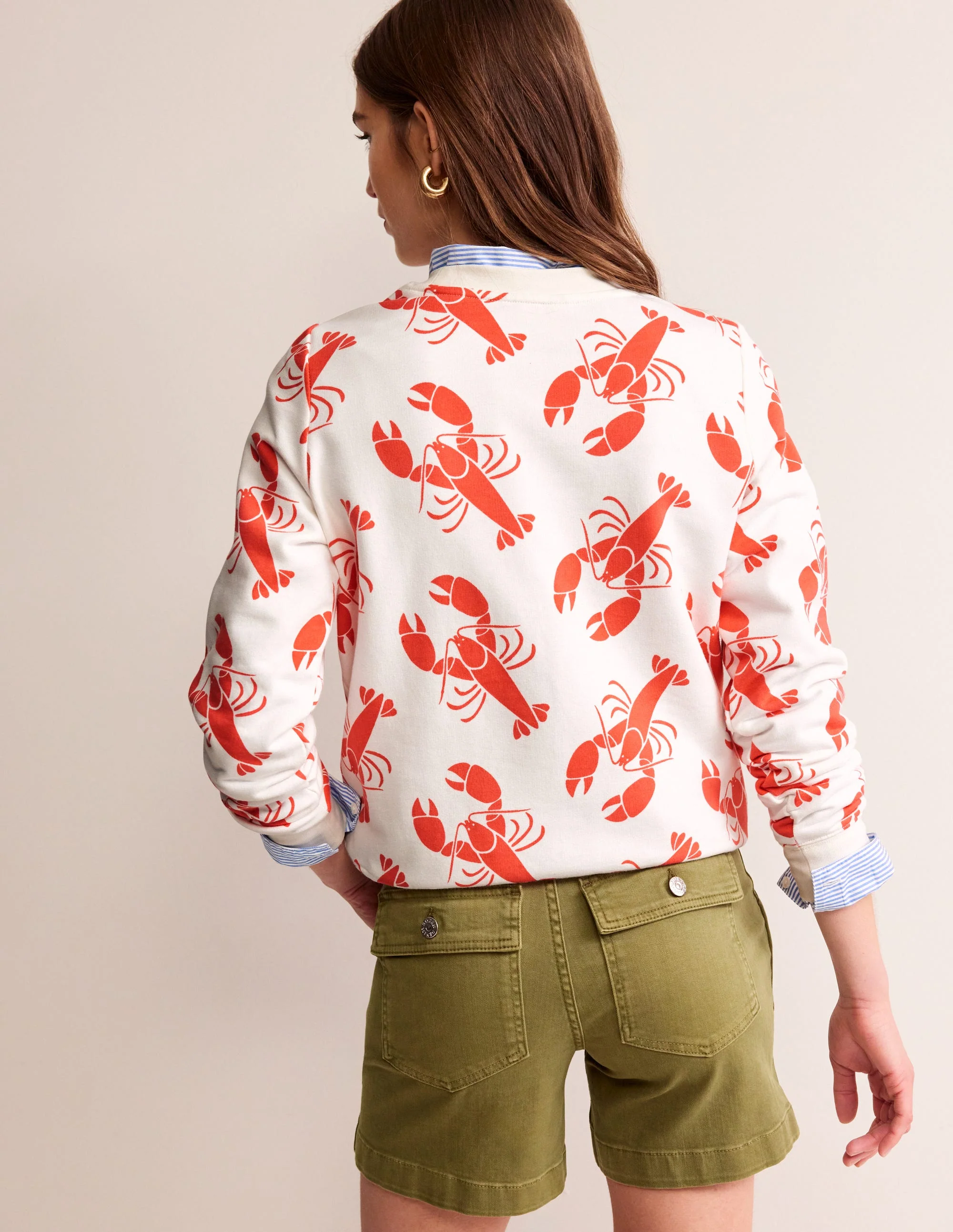 Hannah Sweatshirt mit Print-Naturweiß, Hummer - Image 3