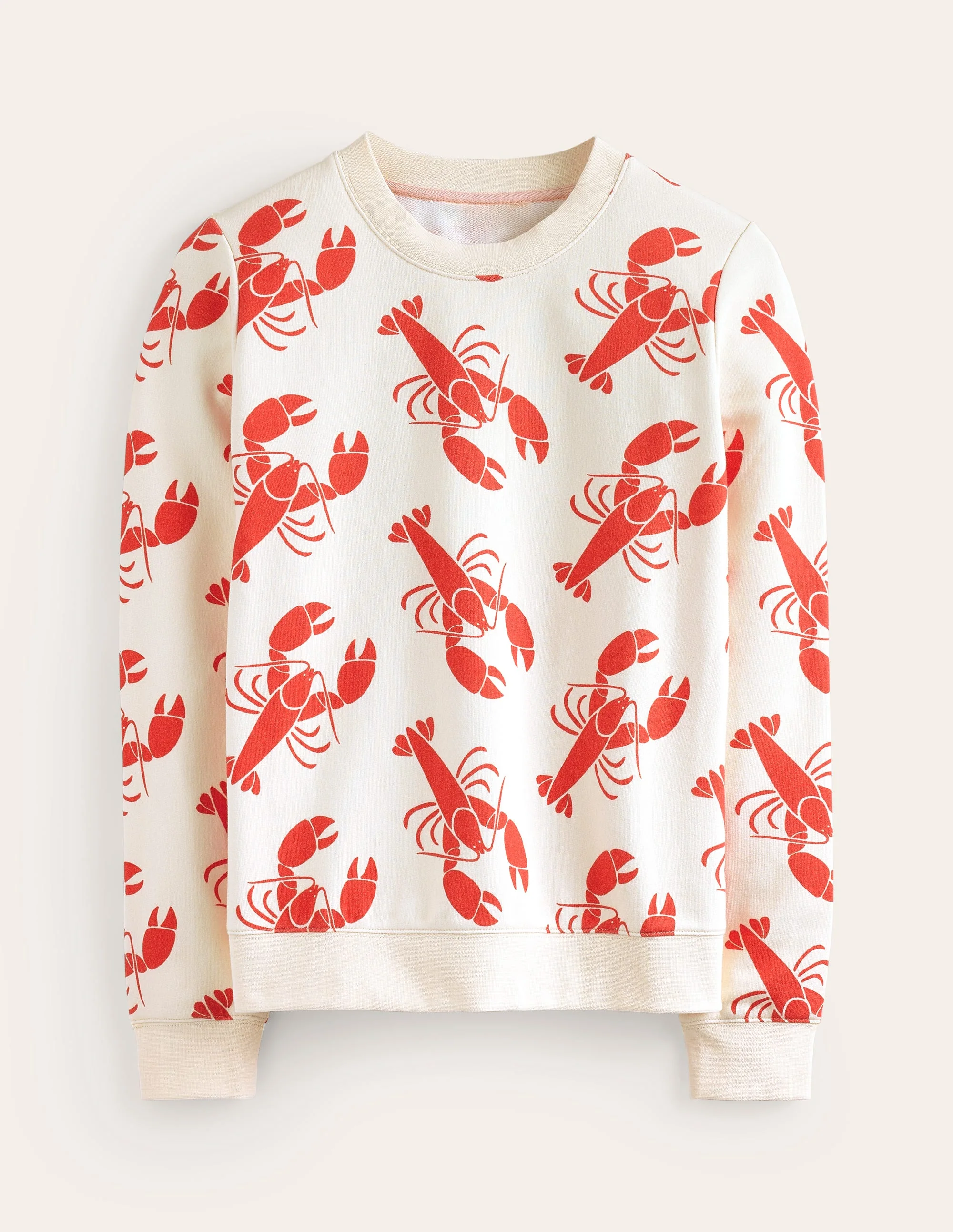 Hannah Sweatshirt mit Print-Naturweiß, Hummer - Image 6