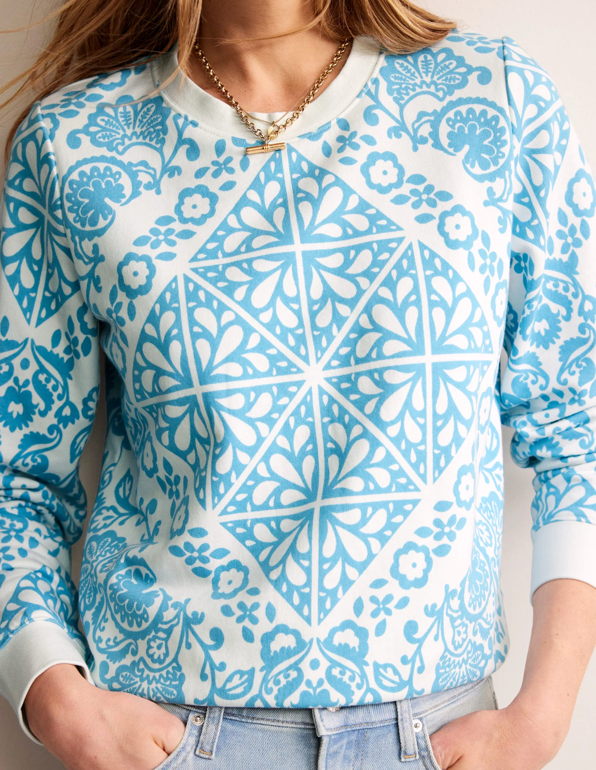 Hannah Sweatshirt mit Print-Naturweiß, Mosaik Terrace - Image 2