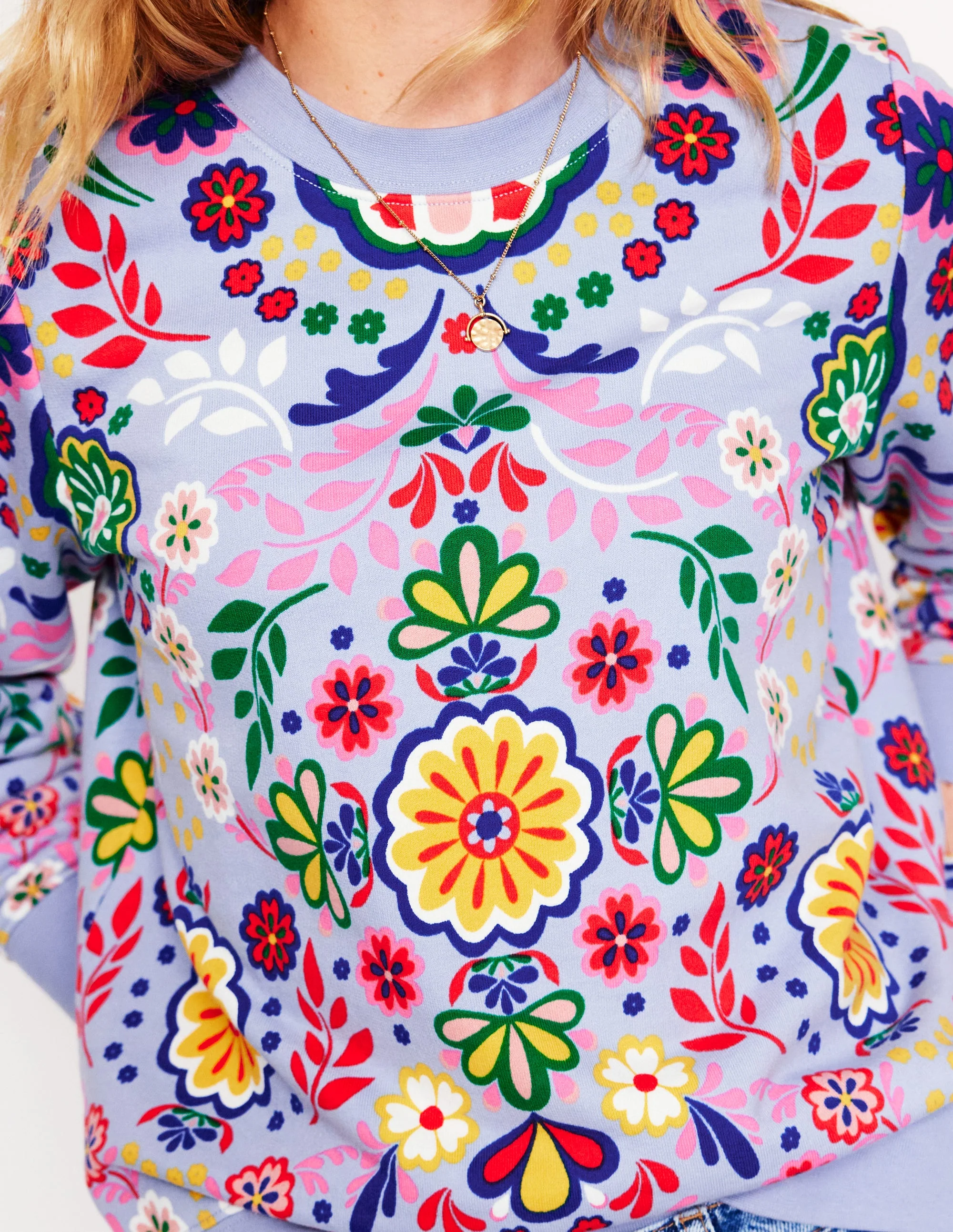 Hannah Sweatshirt mit Print-Strukturierte Wiese - Image 2