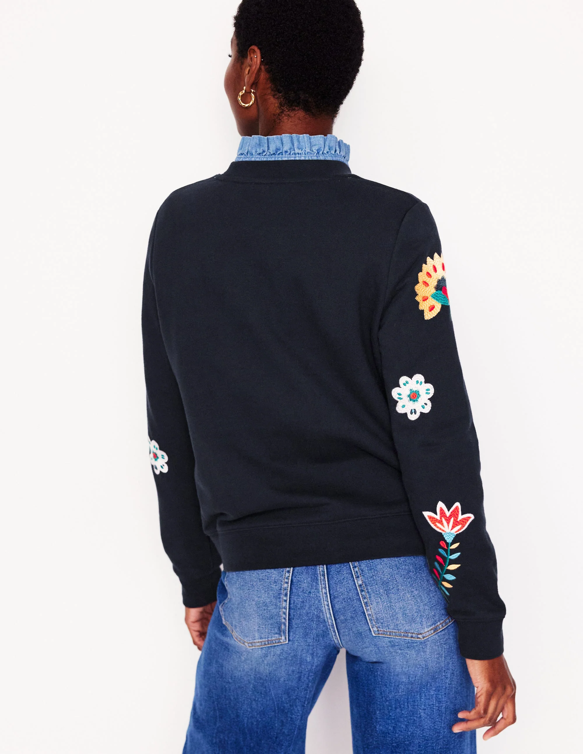 Hannah Sweatshirt mit Stickerei-Marineblau, Konversation - Image 4