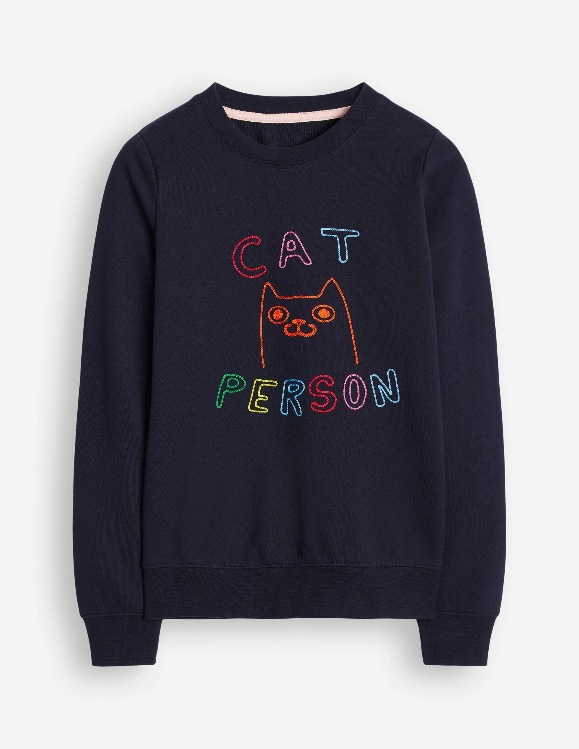 Hannah Sweatshirt mit Stickerei-Navy, Stickerei - Image 5