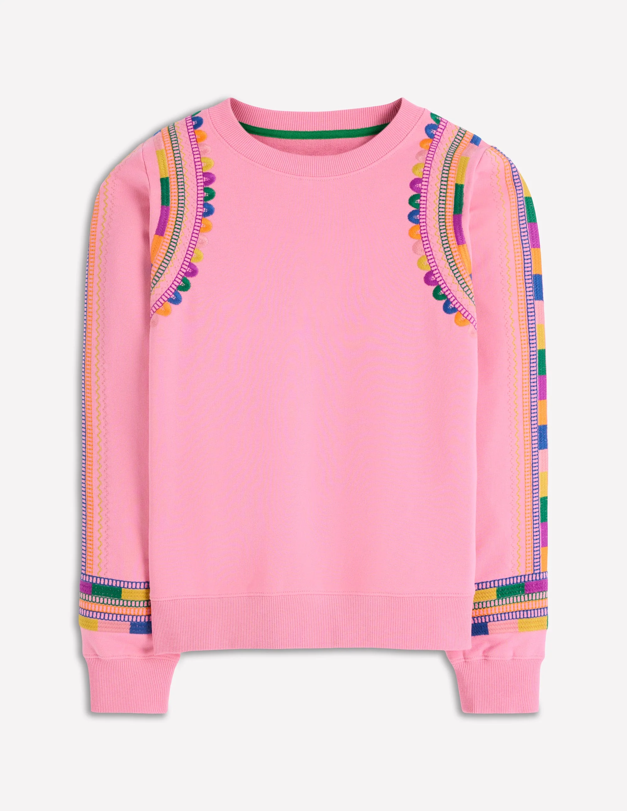 Hannah Sweatshirt mit Stickerei-Orchideenrosa Stickerei - Image 5