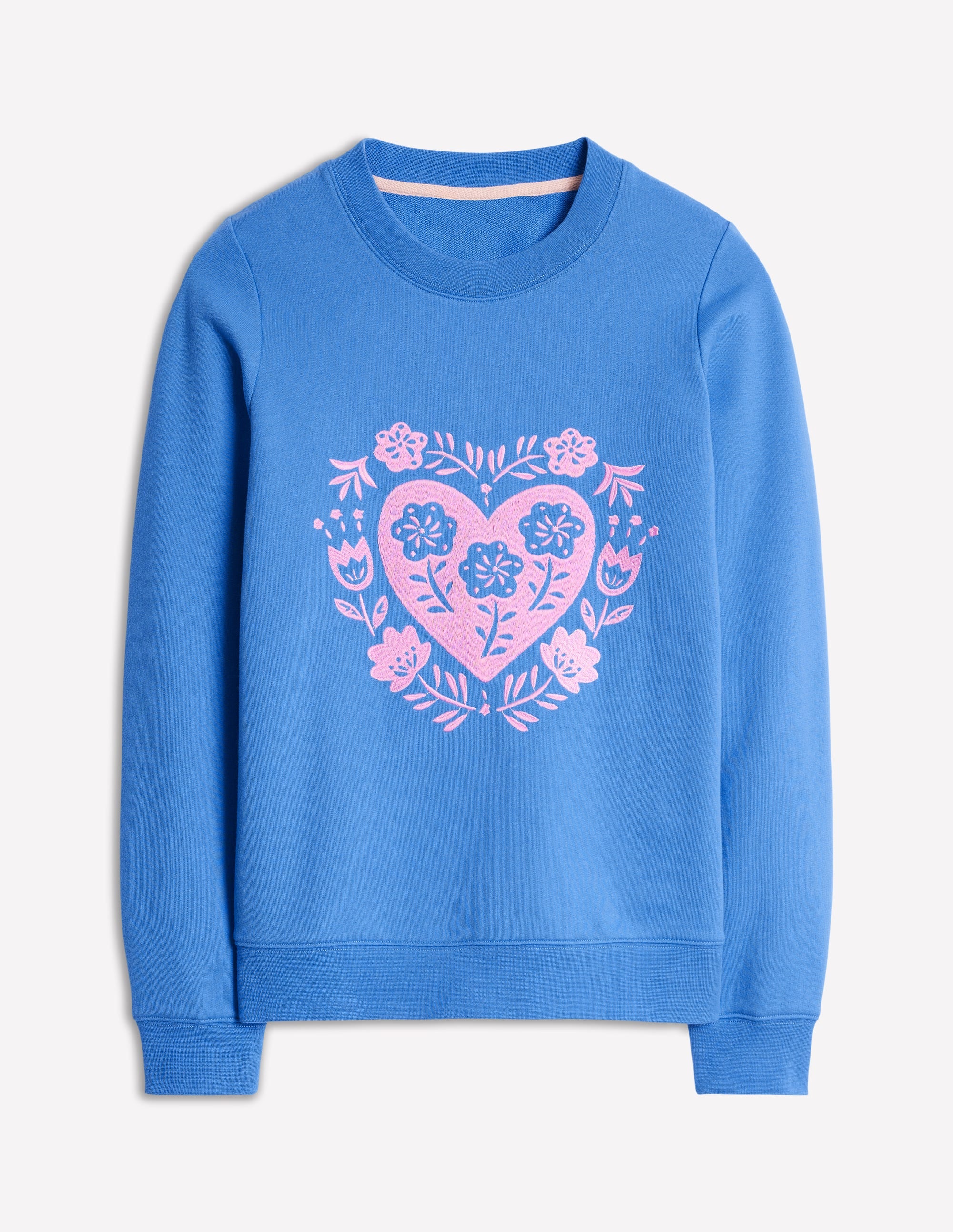 Hannah Sweatshirt mit Stickerei-Pfauenfeder-Blau, Herzen - Image 5