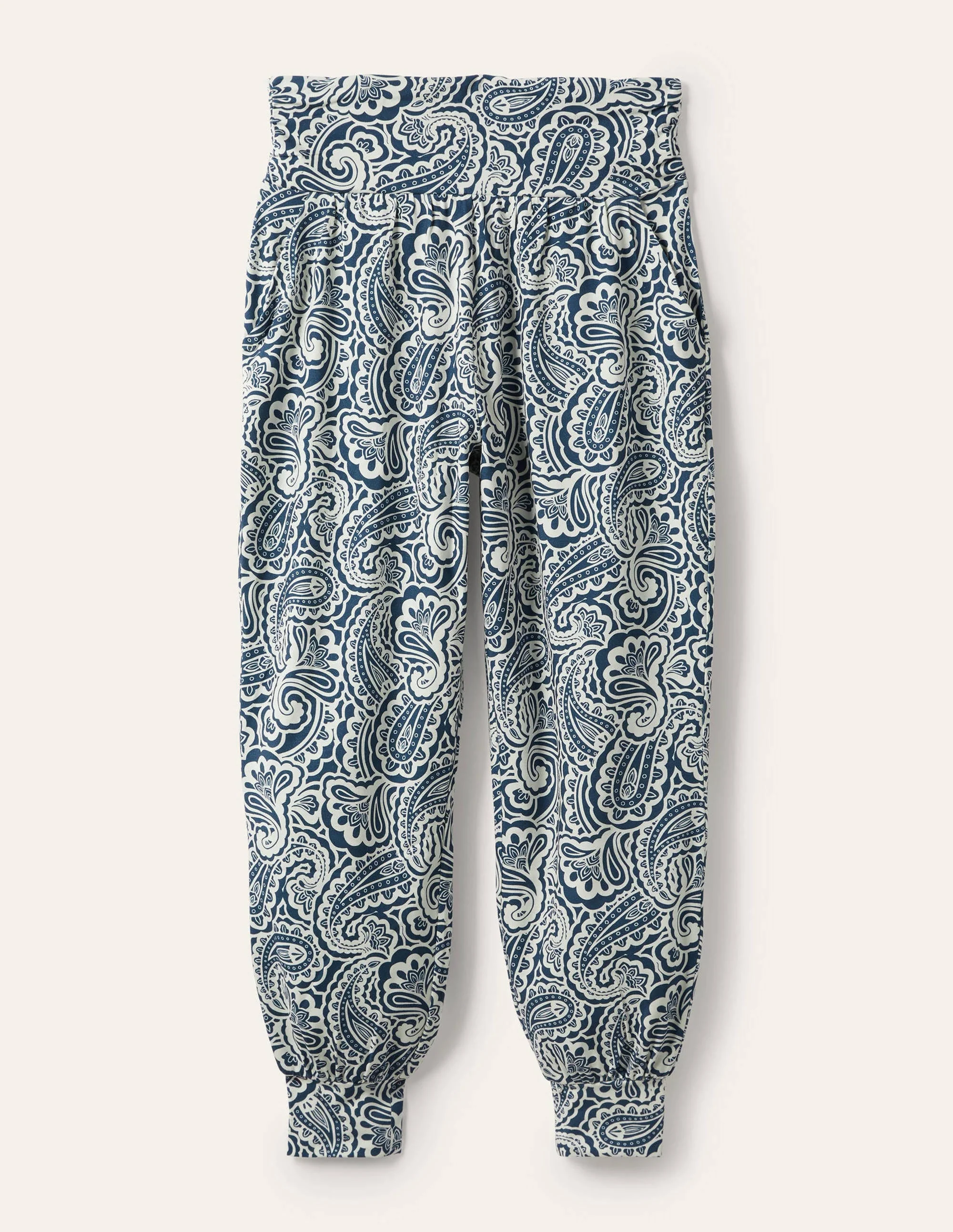 Hareem Jersey-Jogginghose-Dunkles Petrolblau, Sommerliches Paisleymuster - Image 5
