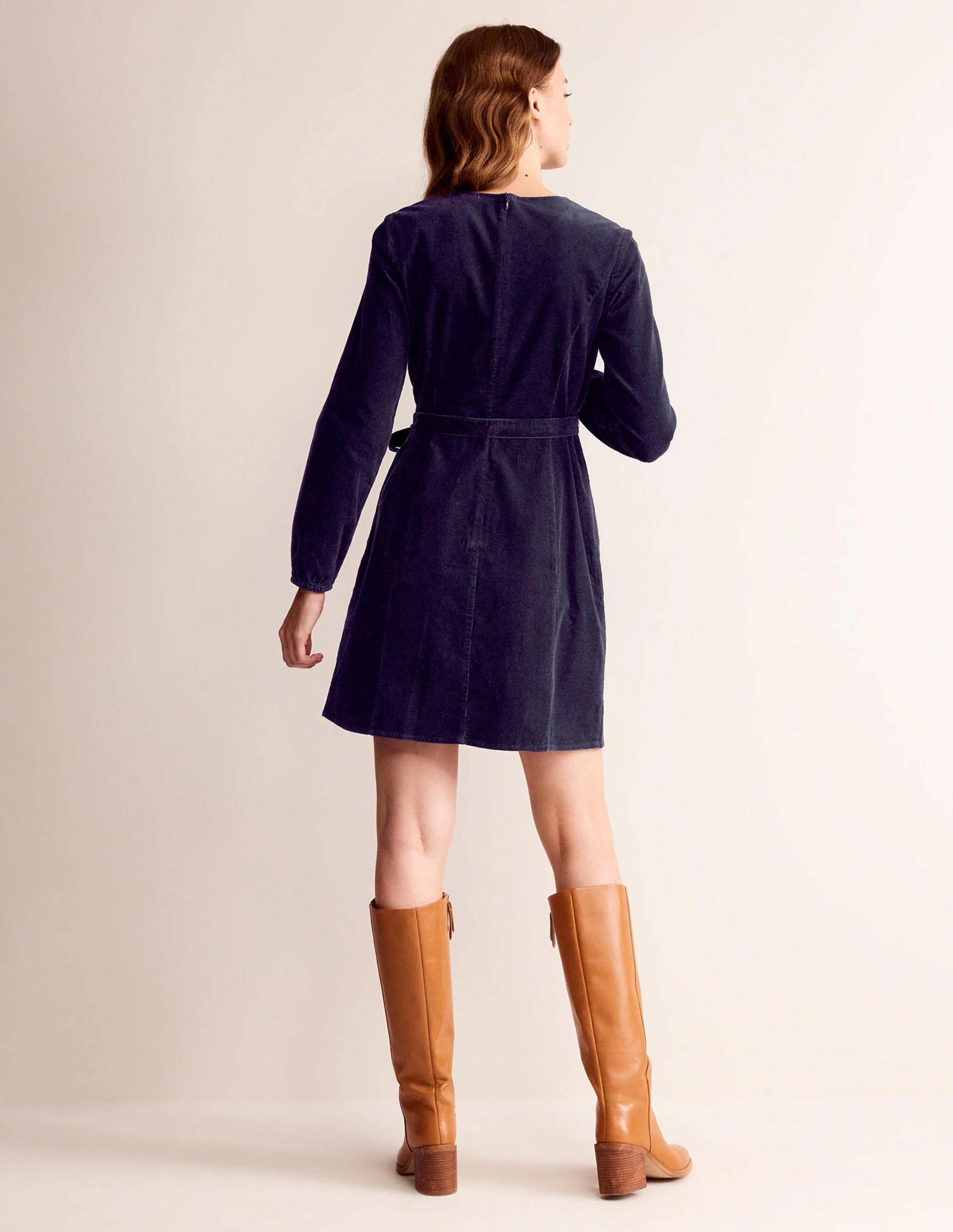 Harriet Cordkleid-Marineblau - Image 3