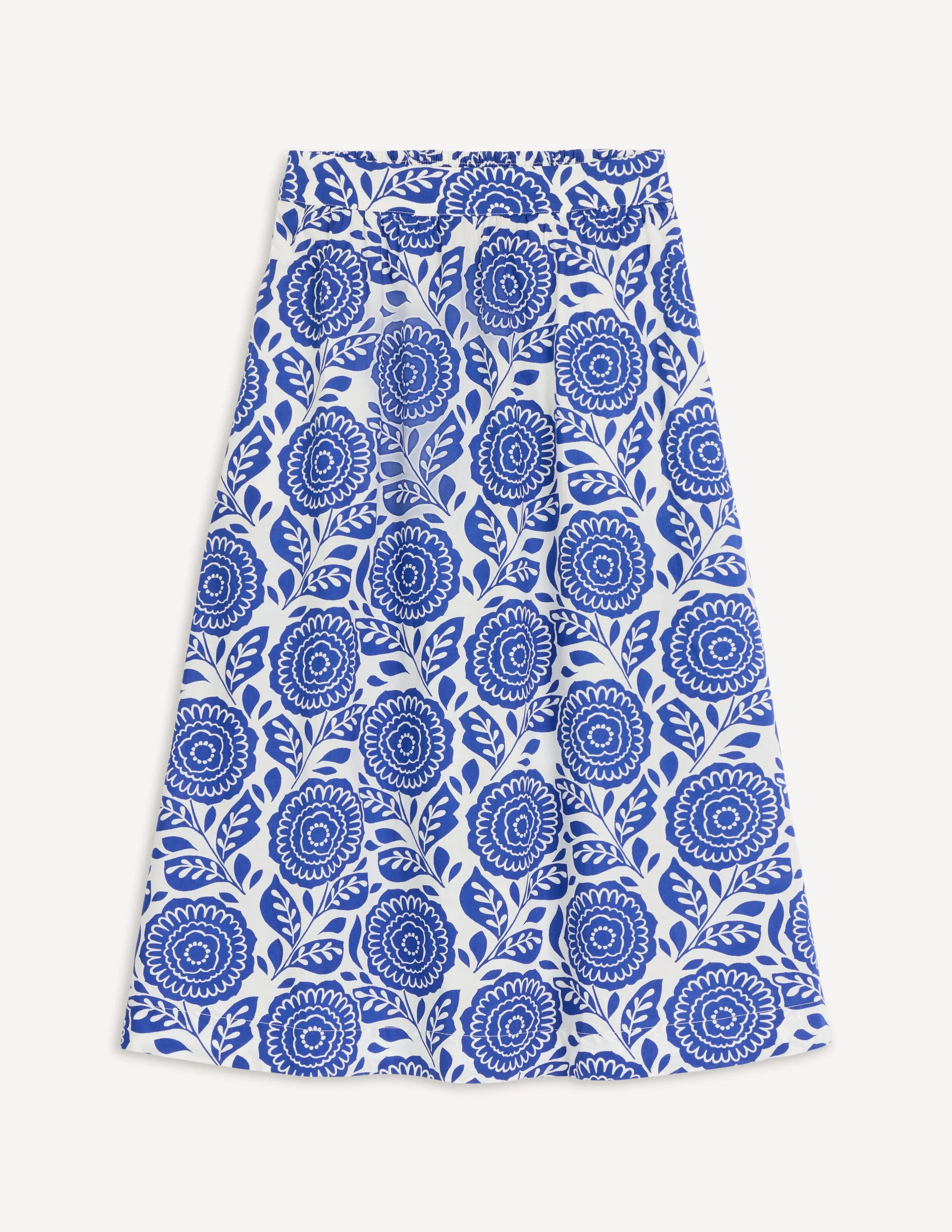Hattie Midirock aus Popeline-Leuchtendes Blau, Dahlienstempel - Image 5
