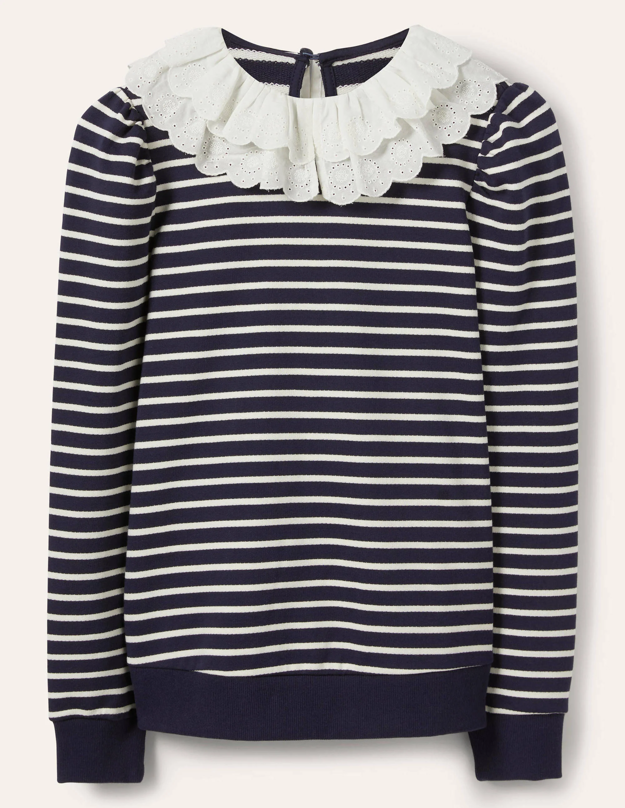 Hattie Sweatshirt mit Kragen-Navy/Naturweiß - Image 6