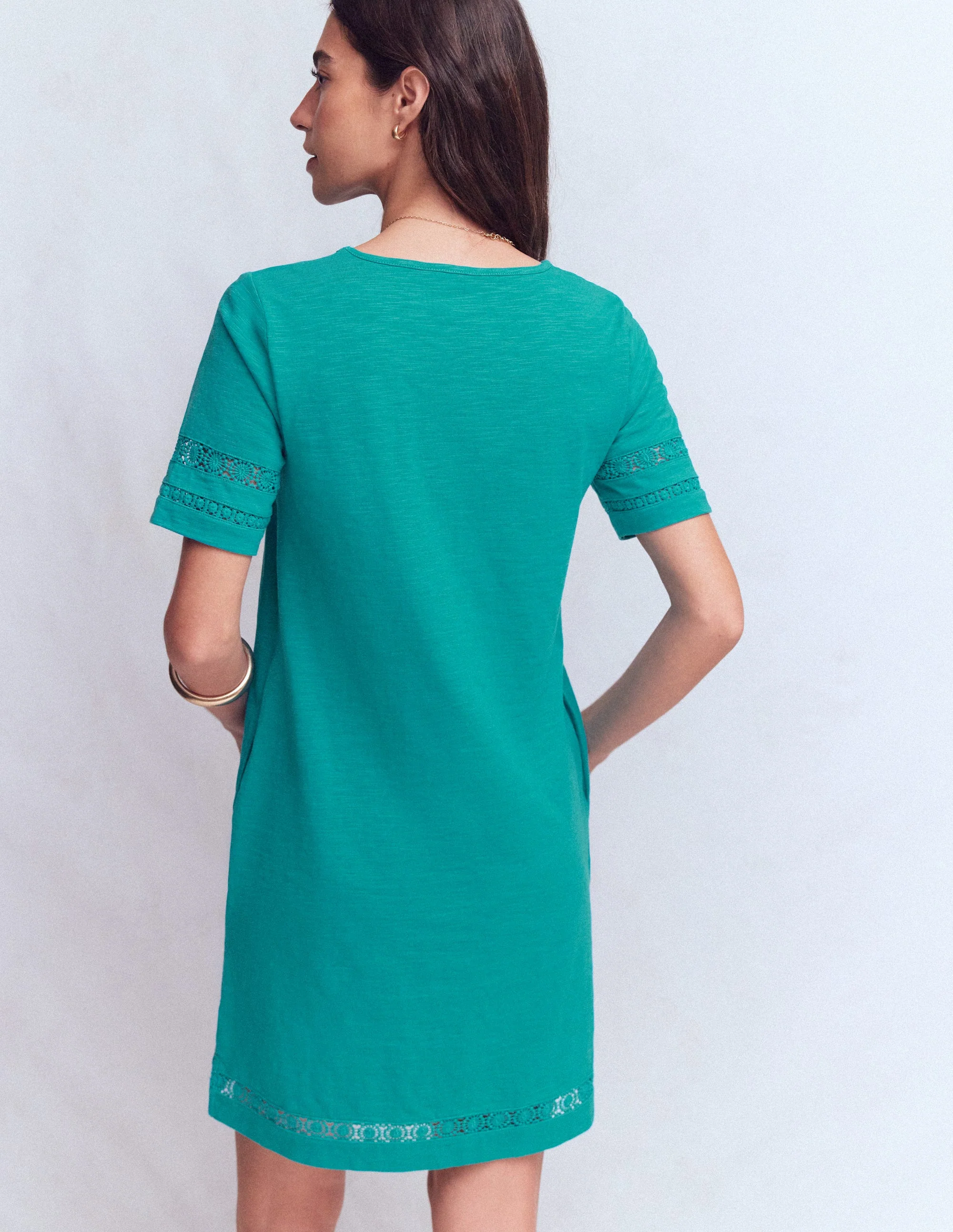 Hattie T-Shirt-Kleid aus Jersey-Glasurblau - Image 4