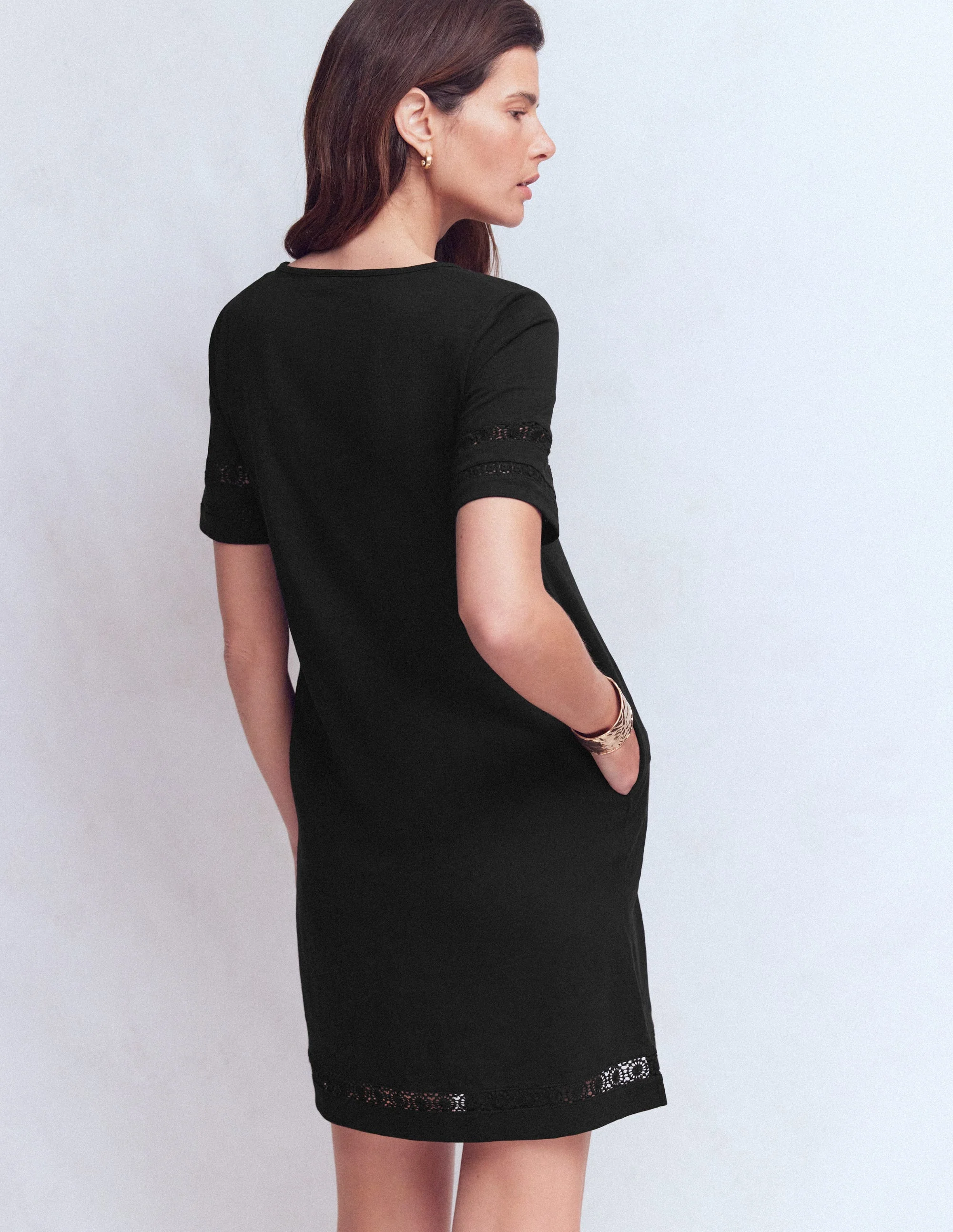 Hattie T-Shirt-Kleid aus Jersey-Schwarz - Image 3