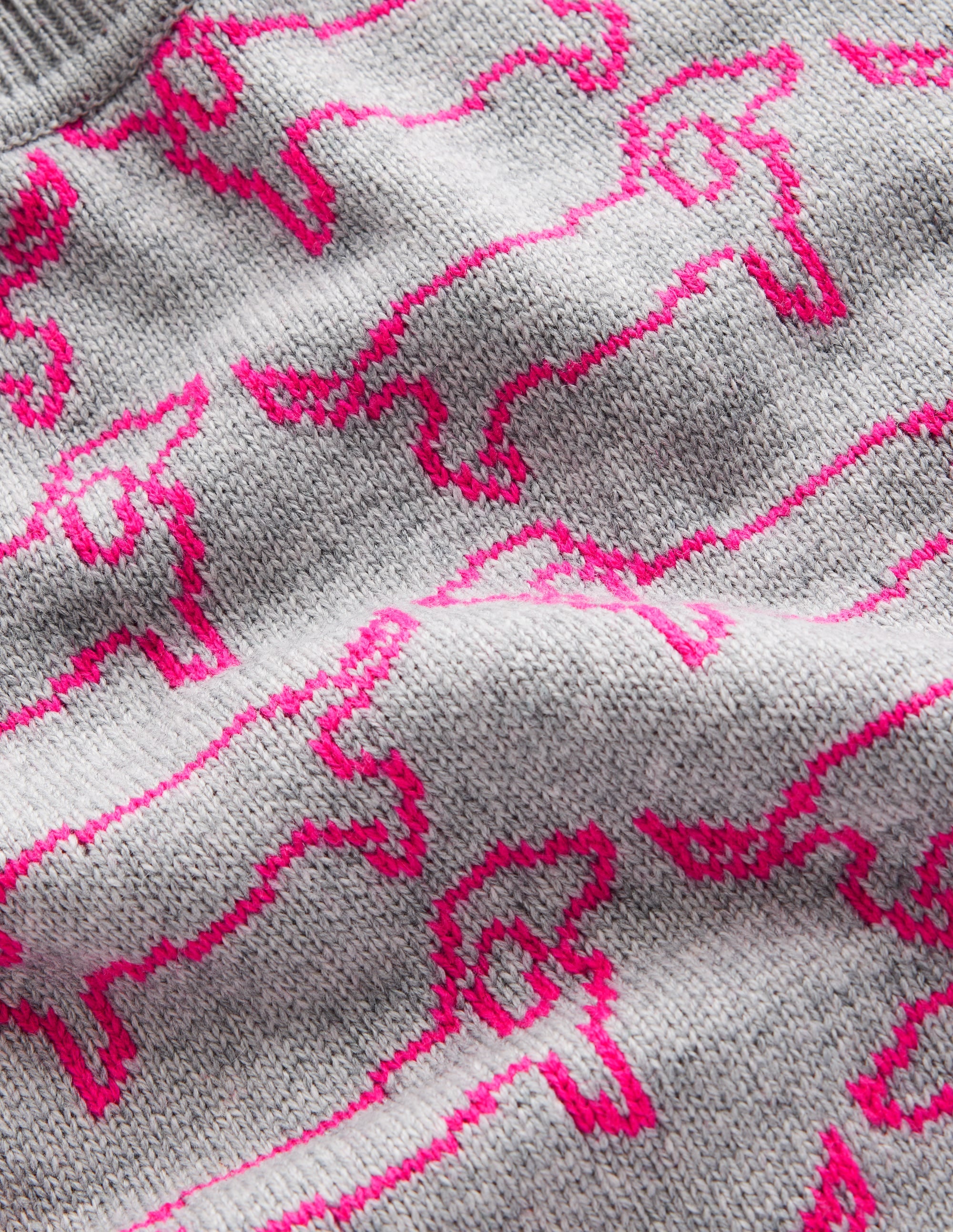 Heather Jacquard-Pullover-Grau Meliert, Rosa Dackel - Image 7