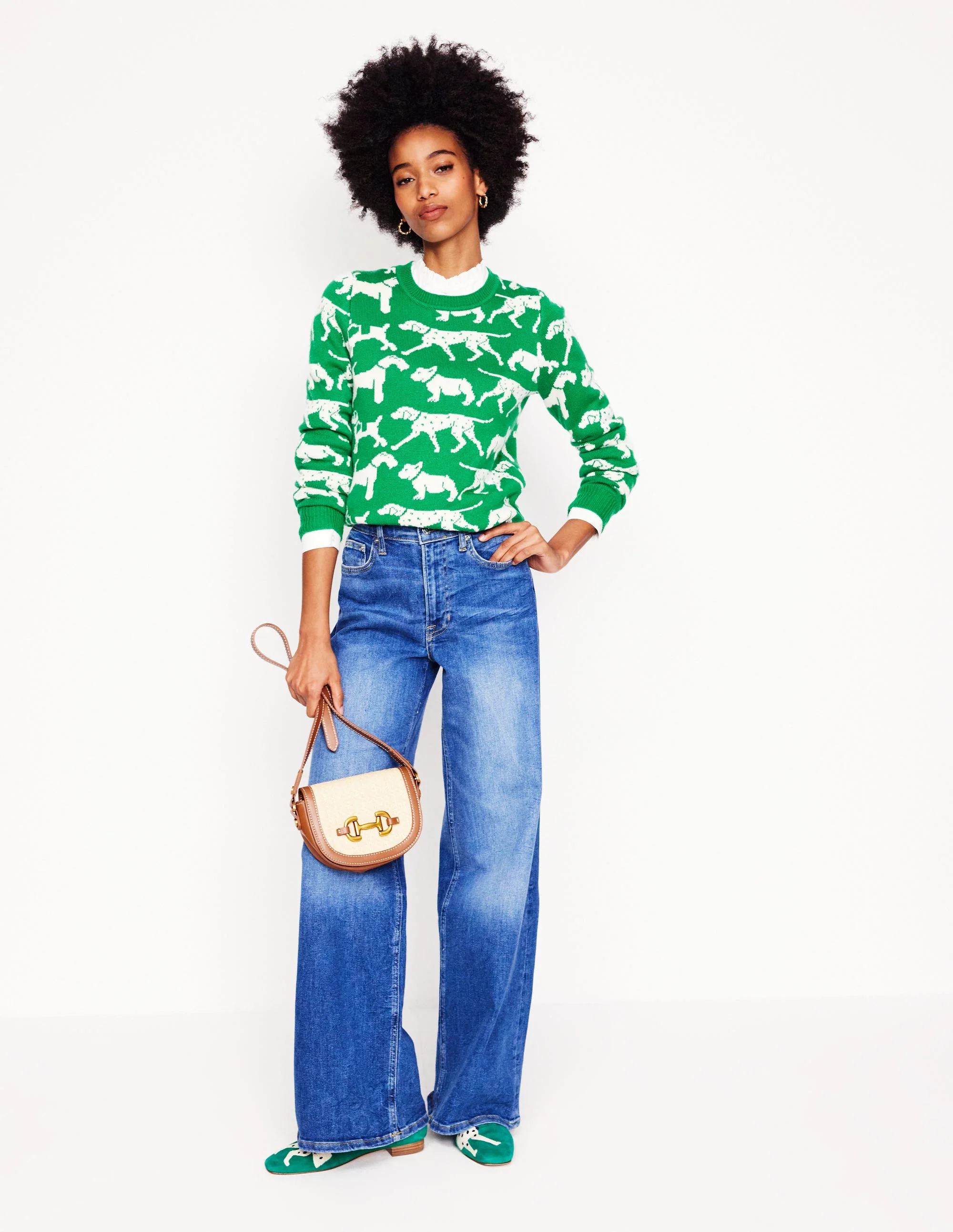 Heather Jacquard-Pullover-Setzlingsgrün, Hunde - Image 5