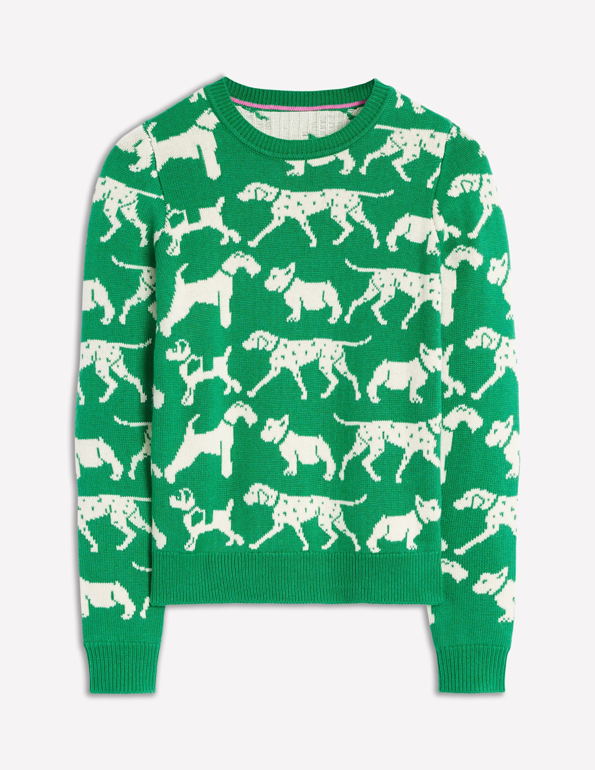 Heather Jacquard-Pullover-Setzlingsgrün, Hunde - Image 8