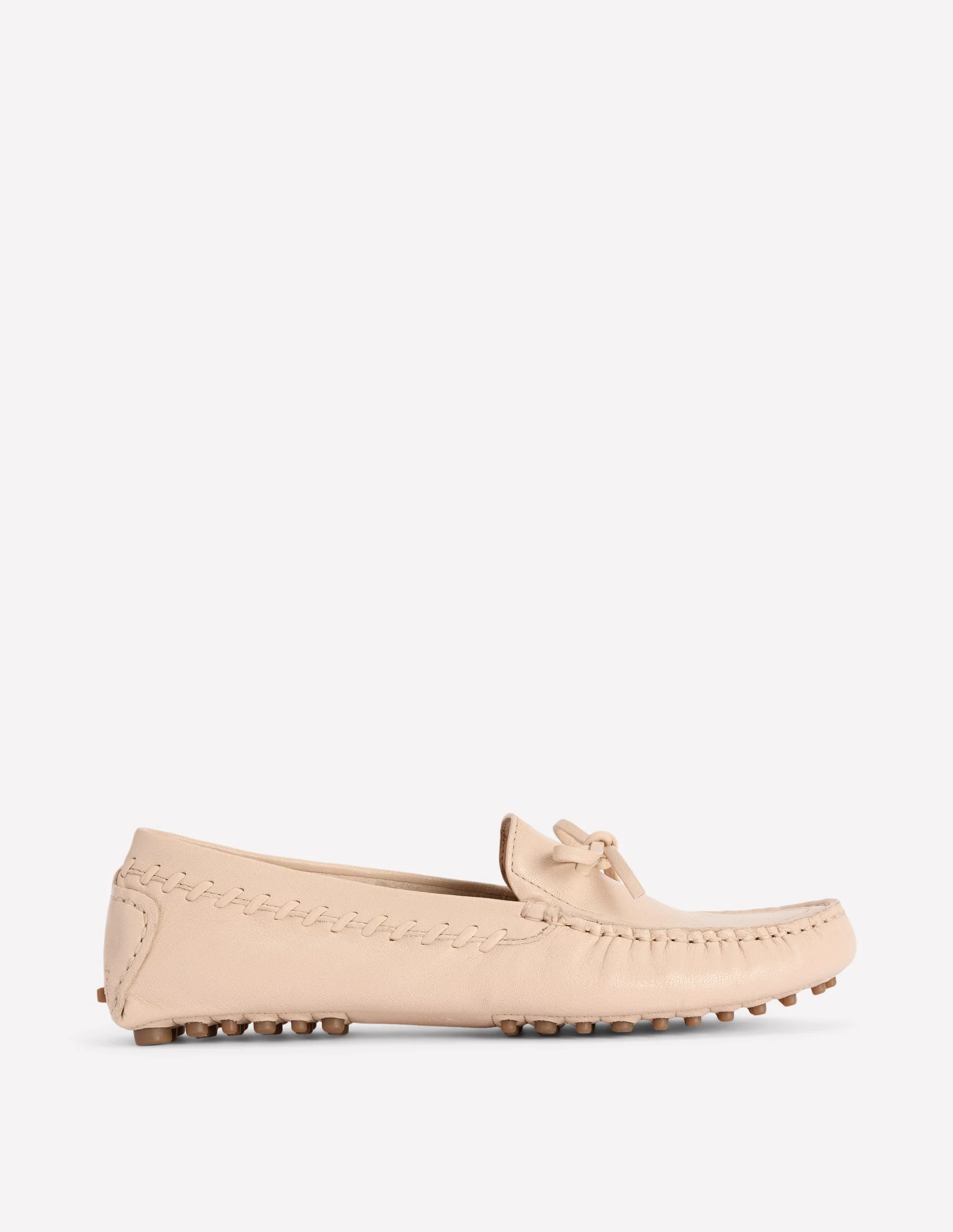 Heidi Genähte, weiche Loafer-Beige