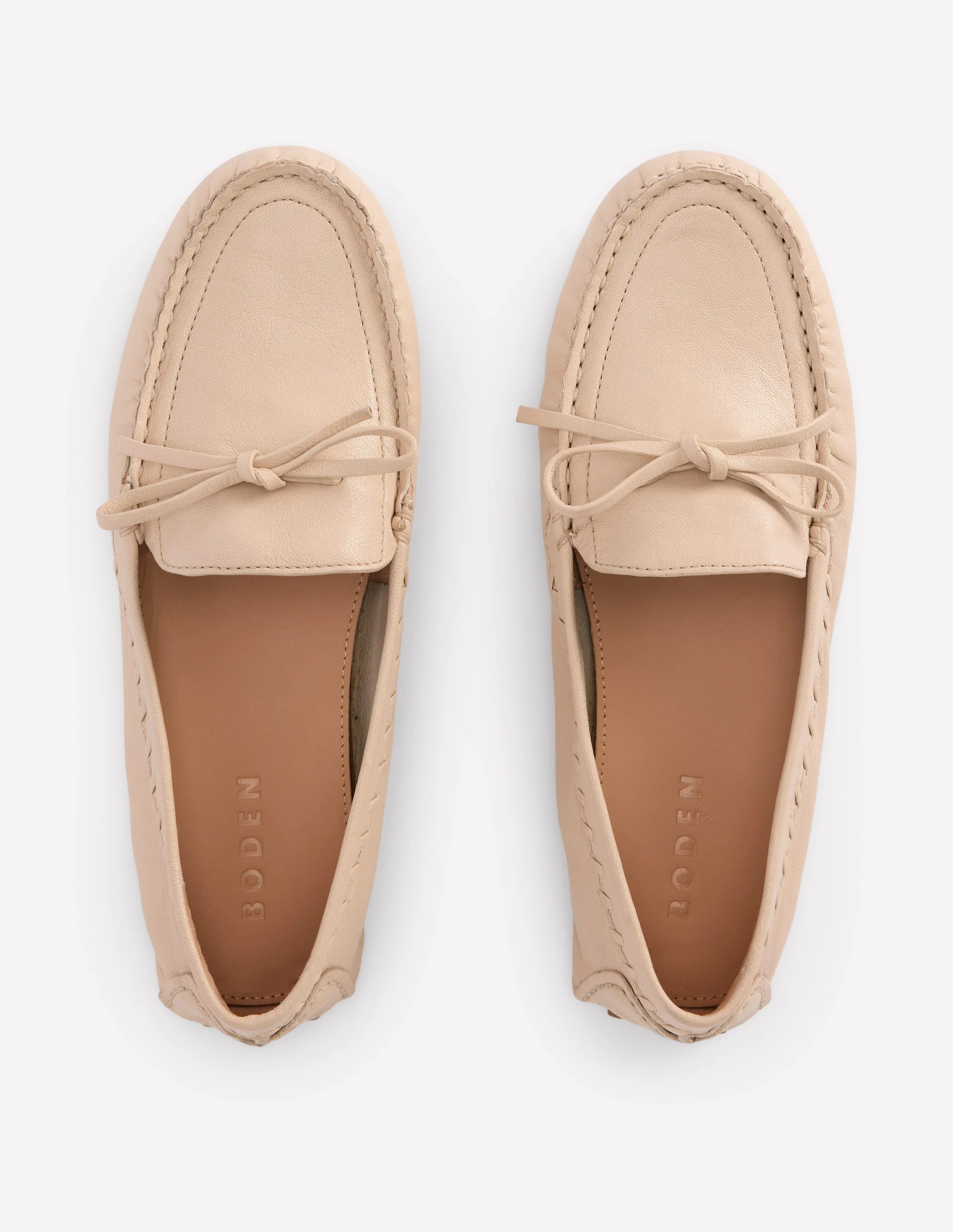 Heidi Genähte, weiche Loafer-Beige - Image 7
