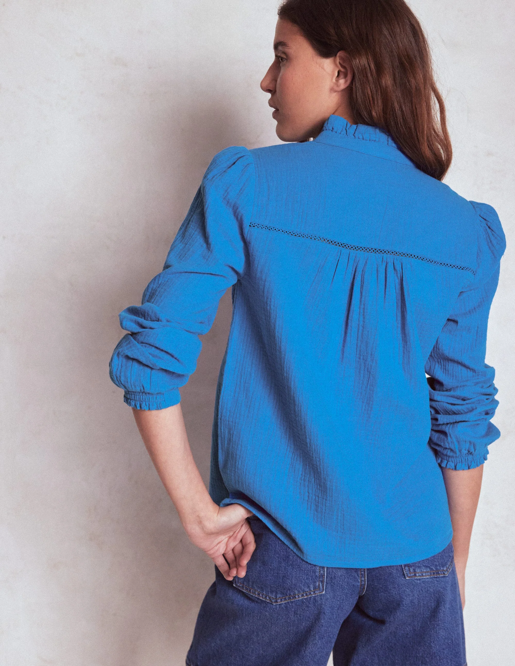 Helena Doppeltuch-Oberteil-Blau - Image 3