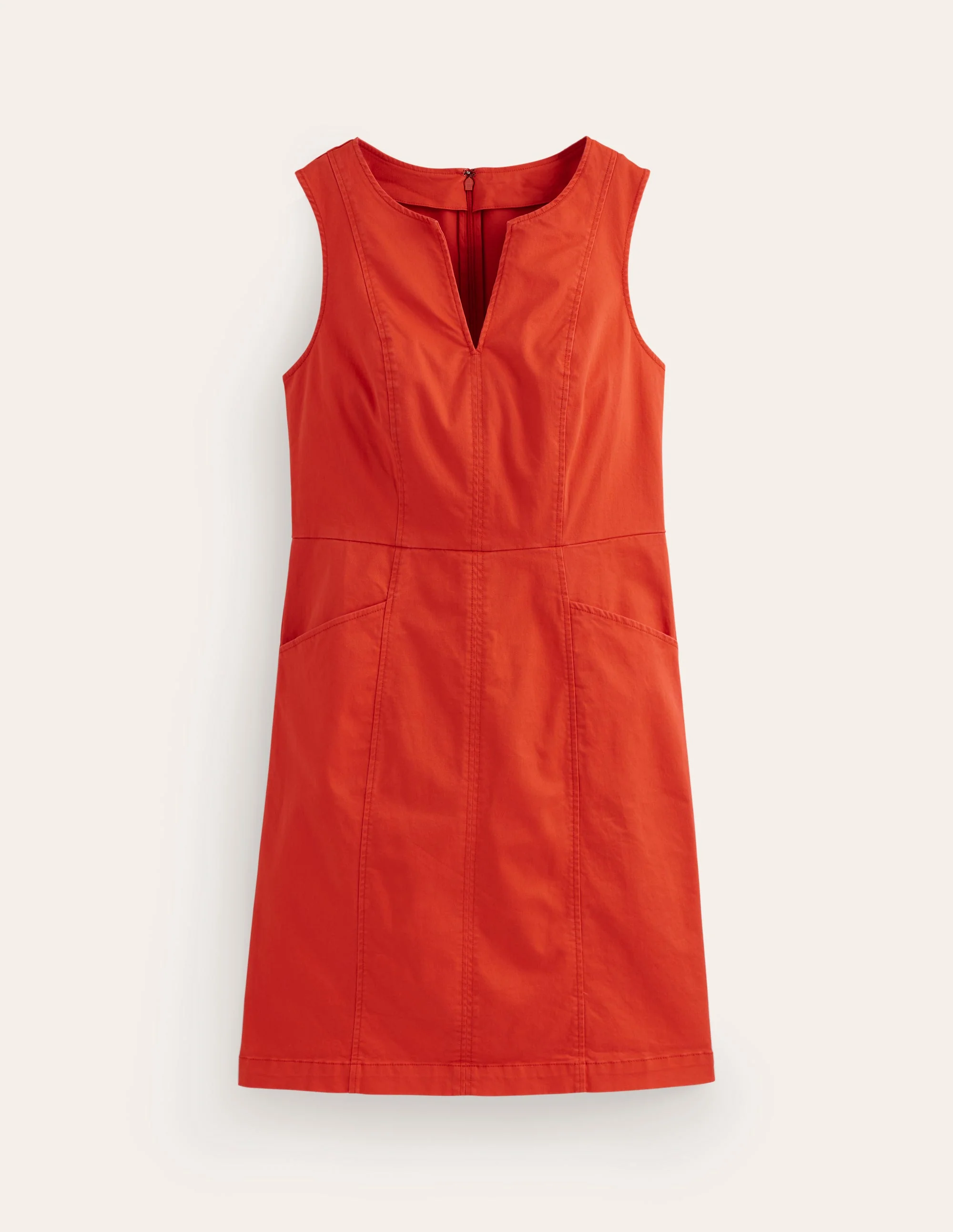 Helena Kurzes Chino-Kleid-Mohnblumenrot - Image 5