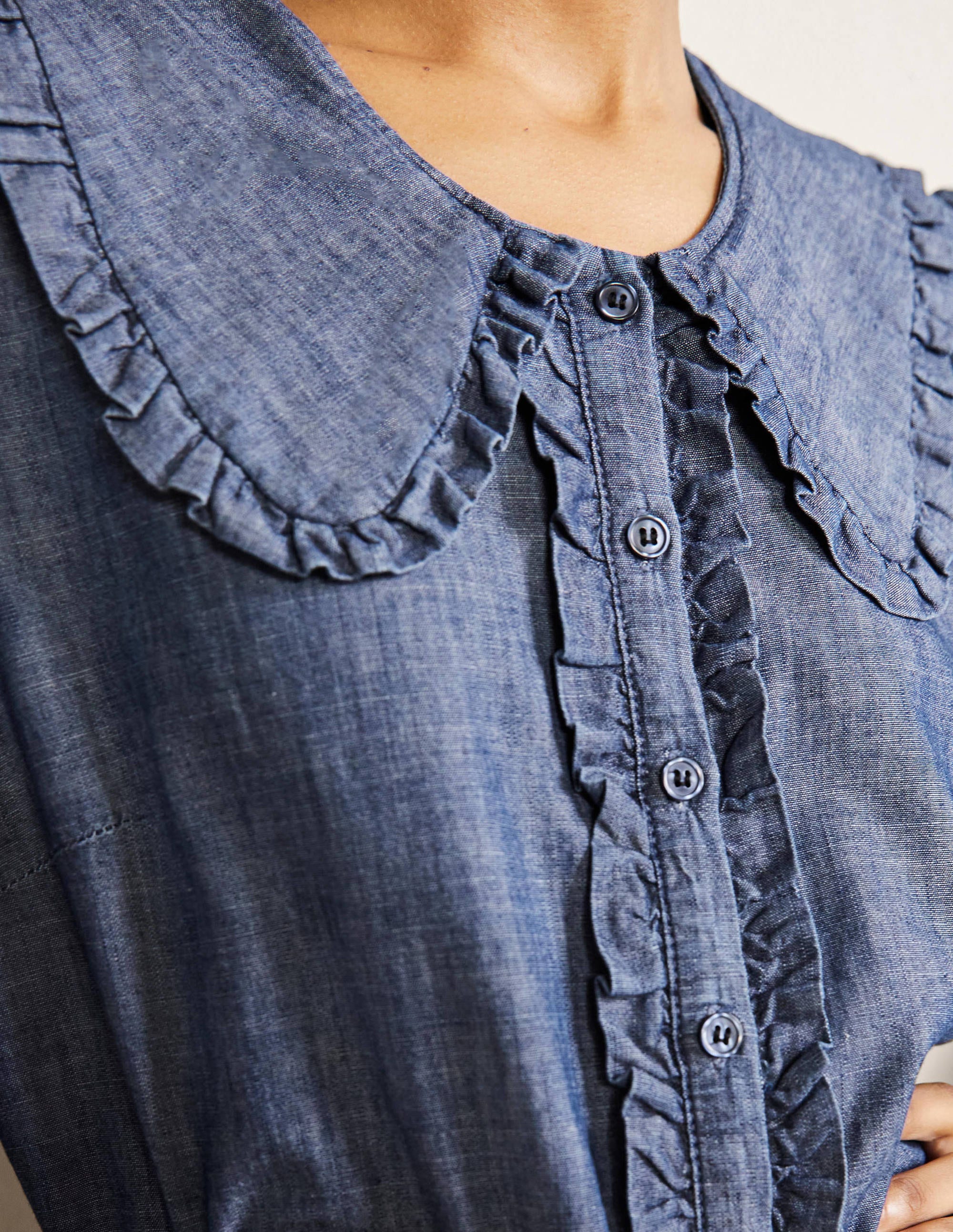 Hemd mit Statement-Kragen-Denim - Image 2