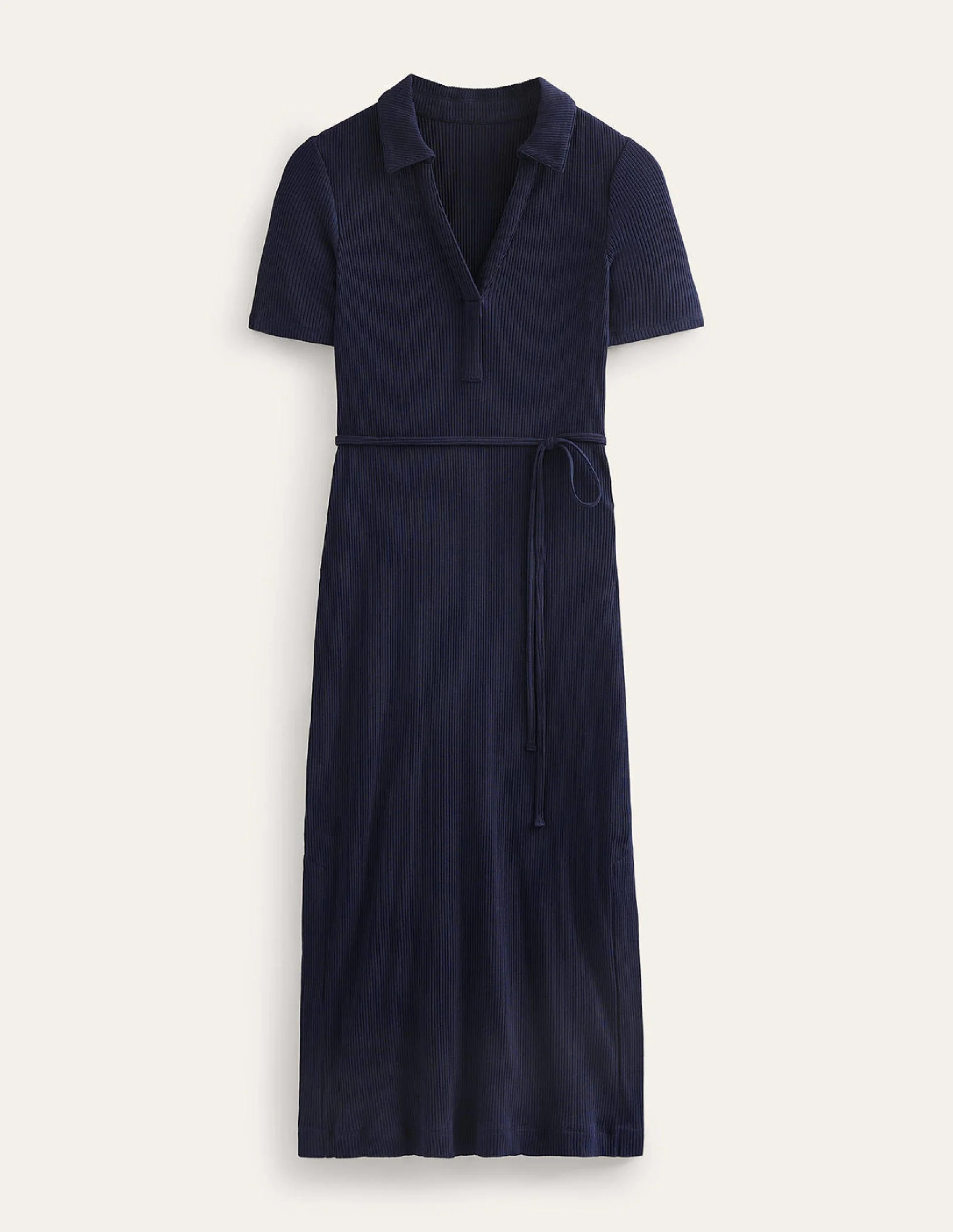 Henley Hemdblusenkleid-Marineblau - Image 5