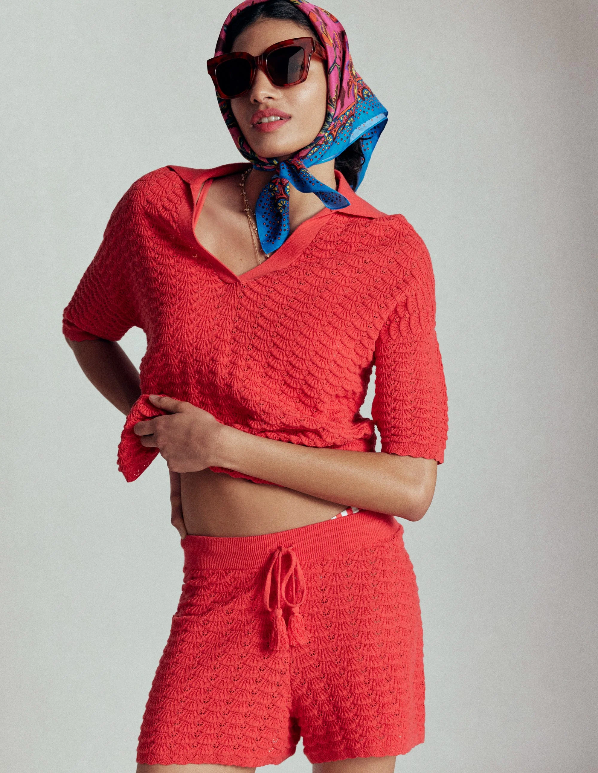 Henley-Pullover mit Kragen-Erbeerkuchenrot - Image 3
