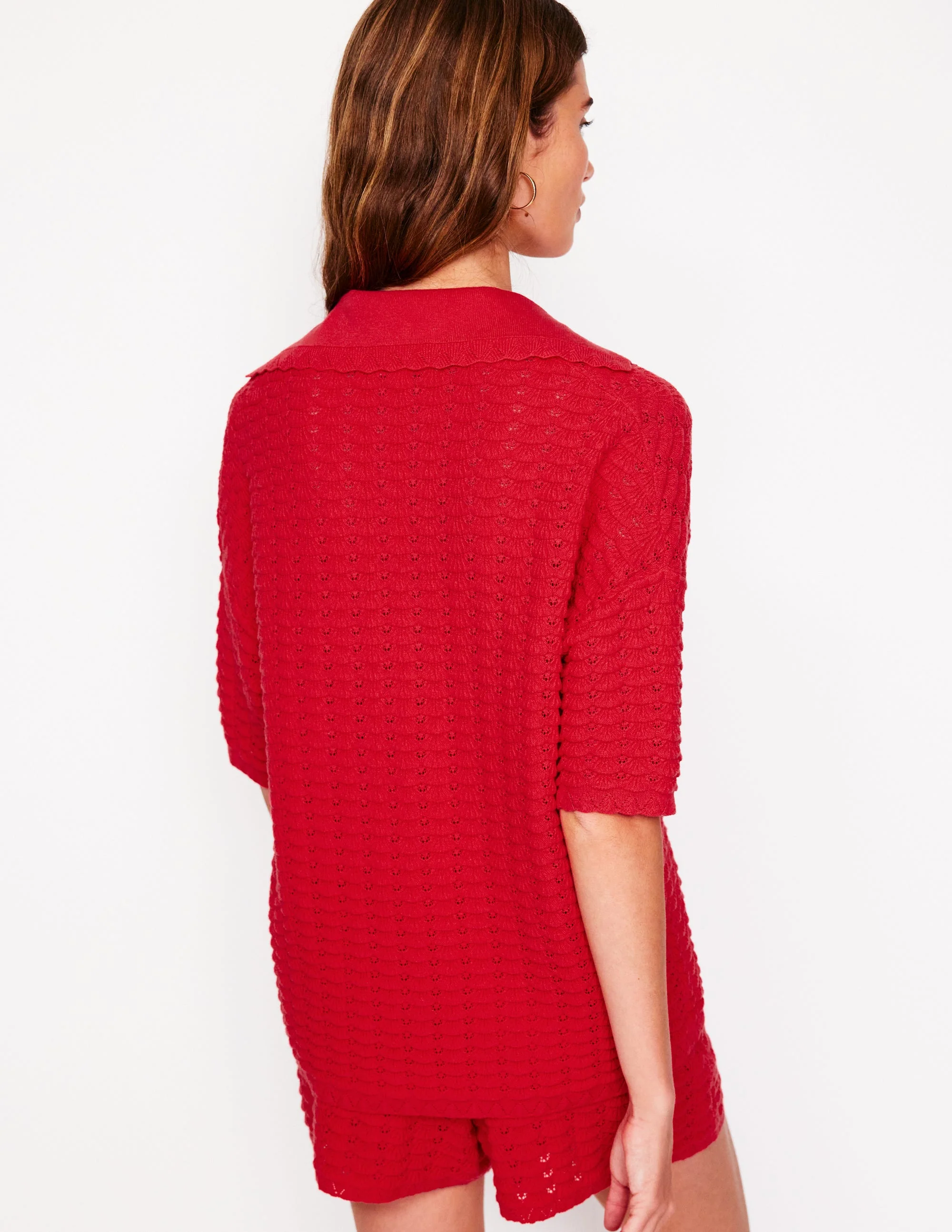 Henley-Pullover mit Kragen-Erbeerkuchenrot - Image 4