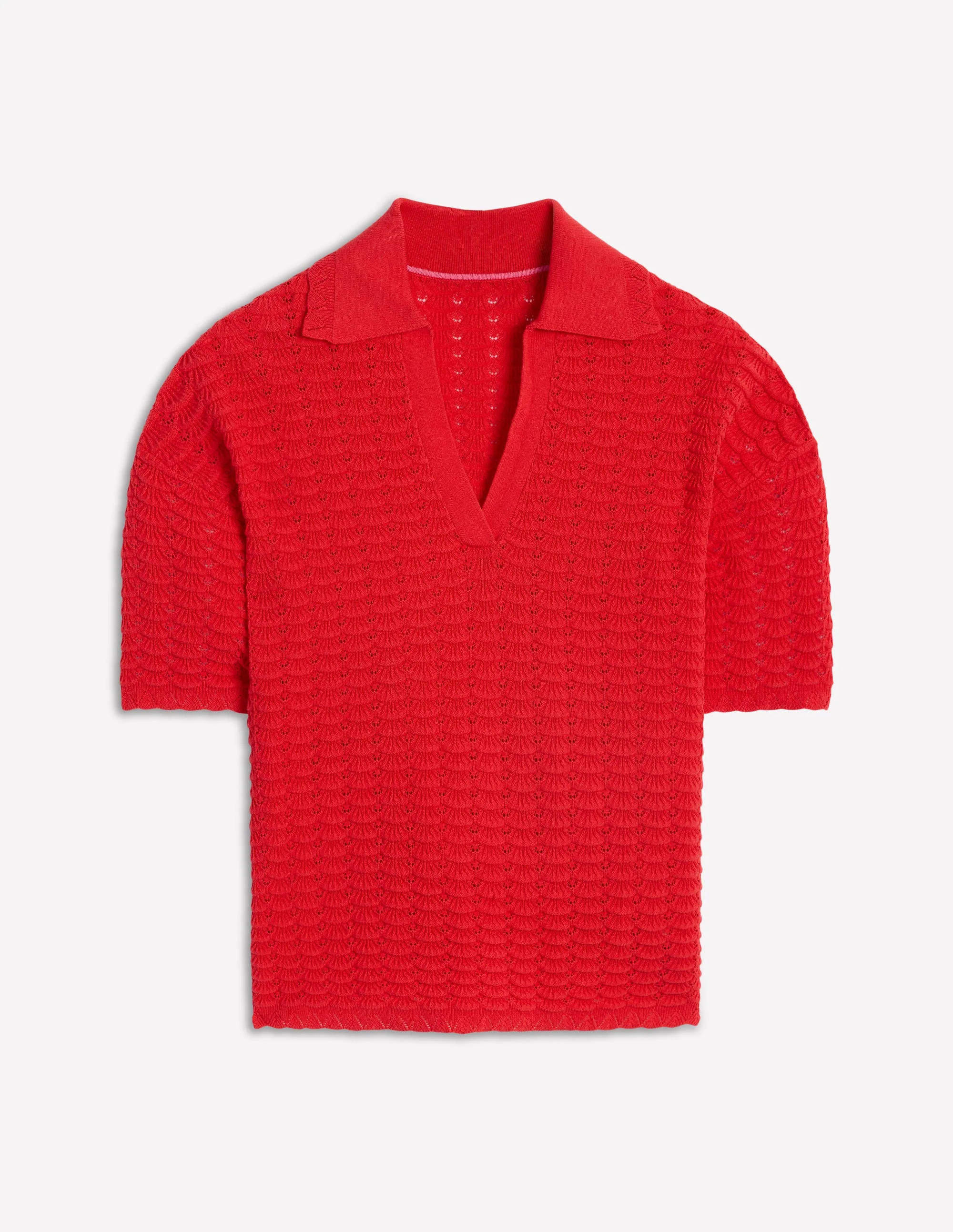 Henley-Pullover mit Kragen-Erbeerkuchenrot - Image 6