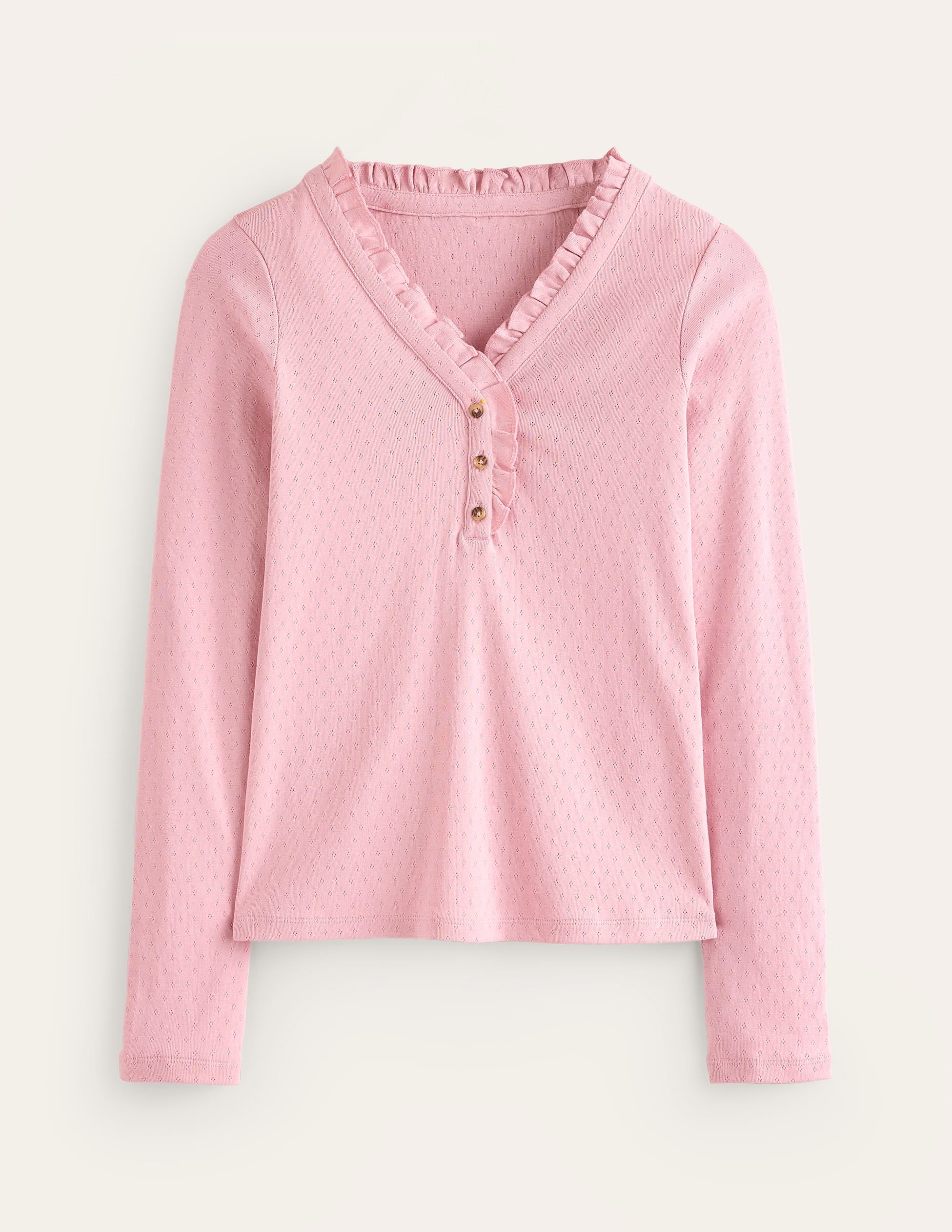 Henley Schlafanzugoberteil-Blasspink - Image 5