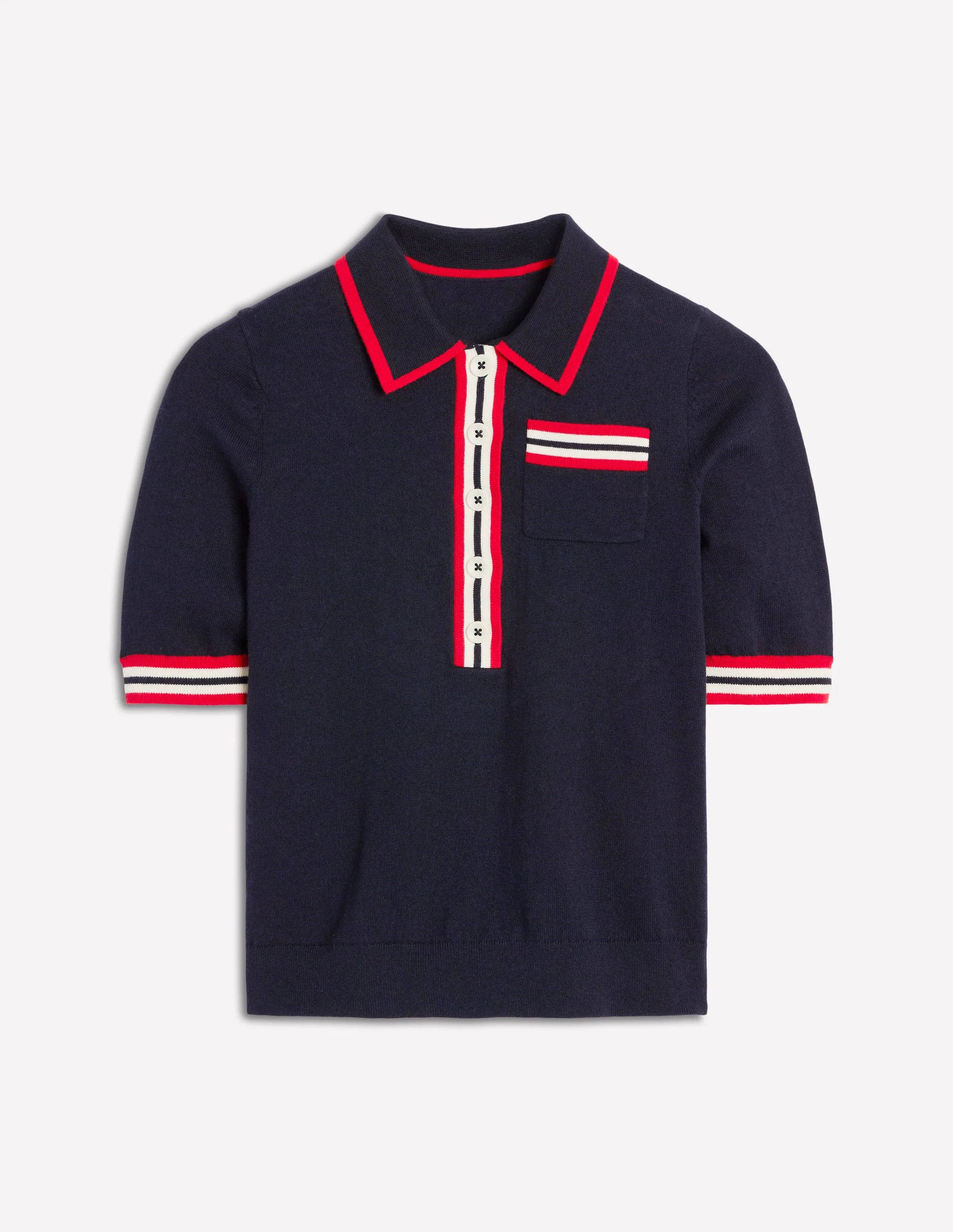 Henley-T-Shirt aus Baumwolle-Marineblau - Image 5