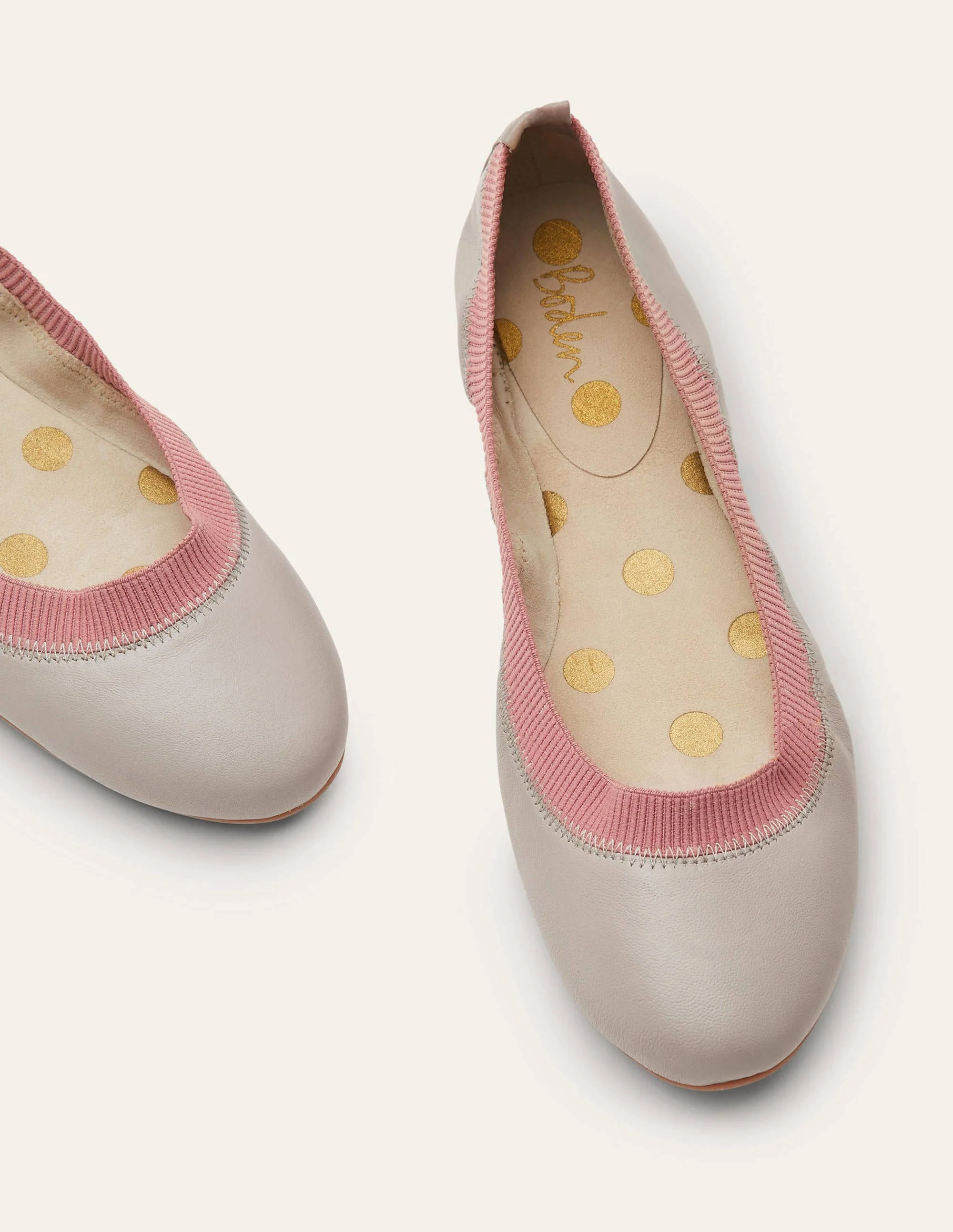 Hettie Flexible Ballerinas-Eichhörnchengrau/Graurosa