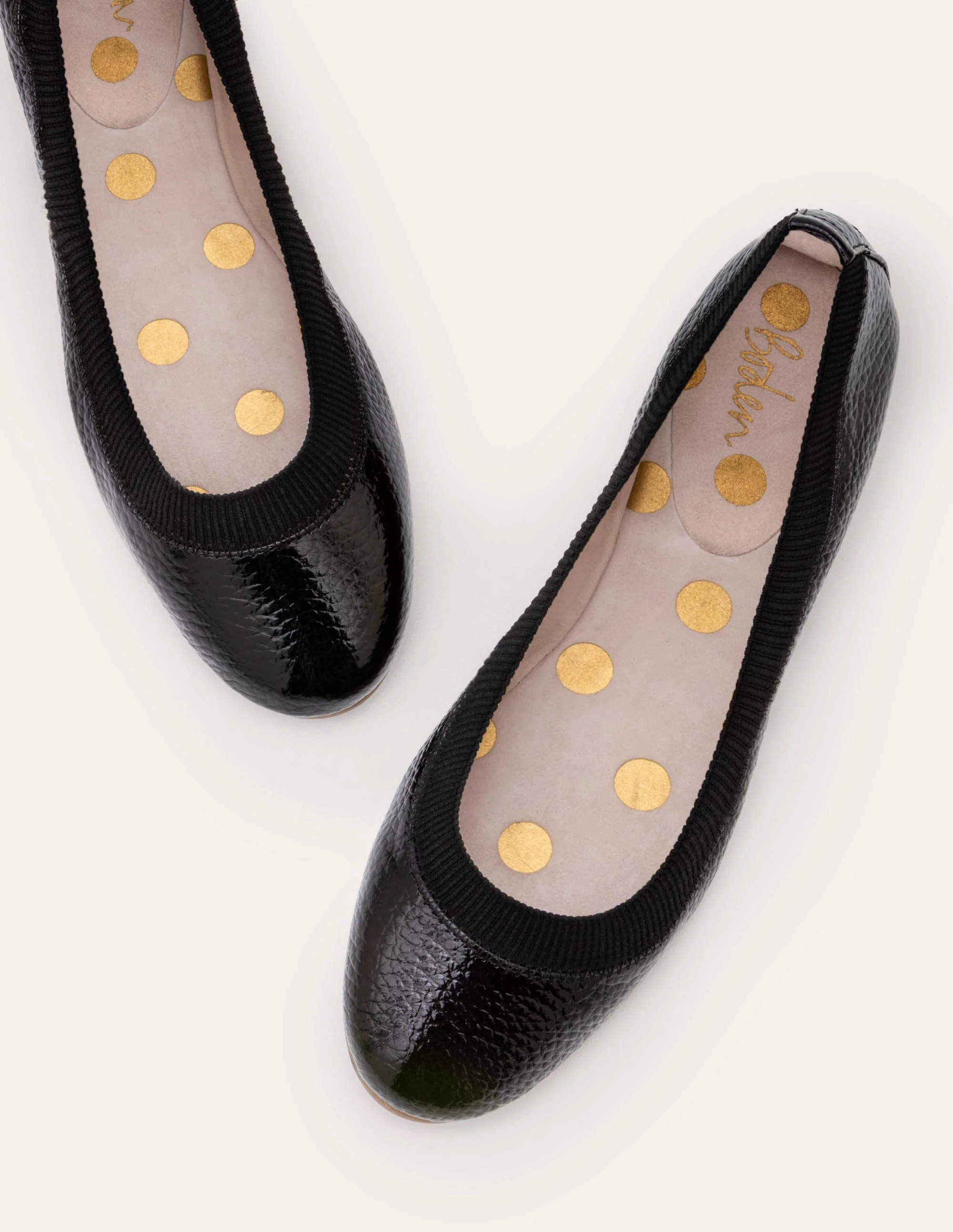 Hettie Flexible Ballerinas-Schwarz, Lack