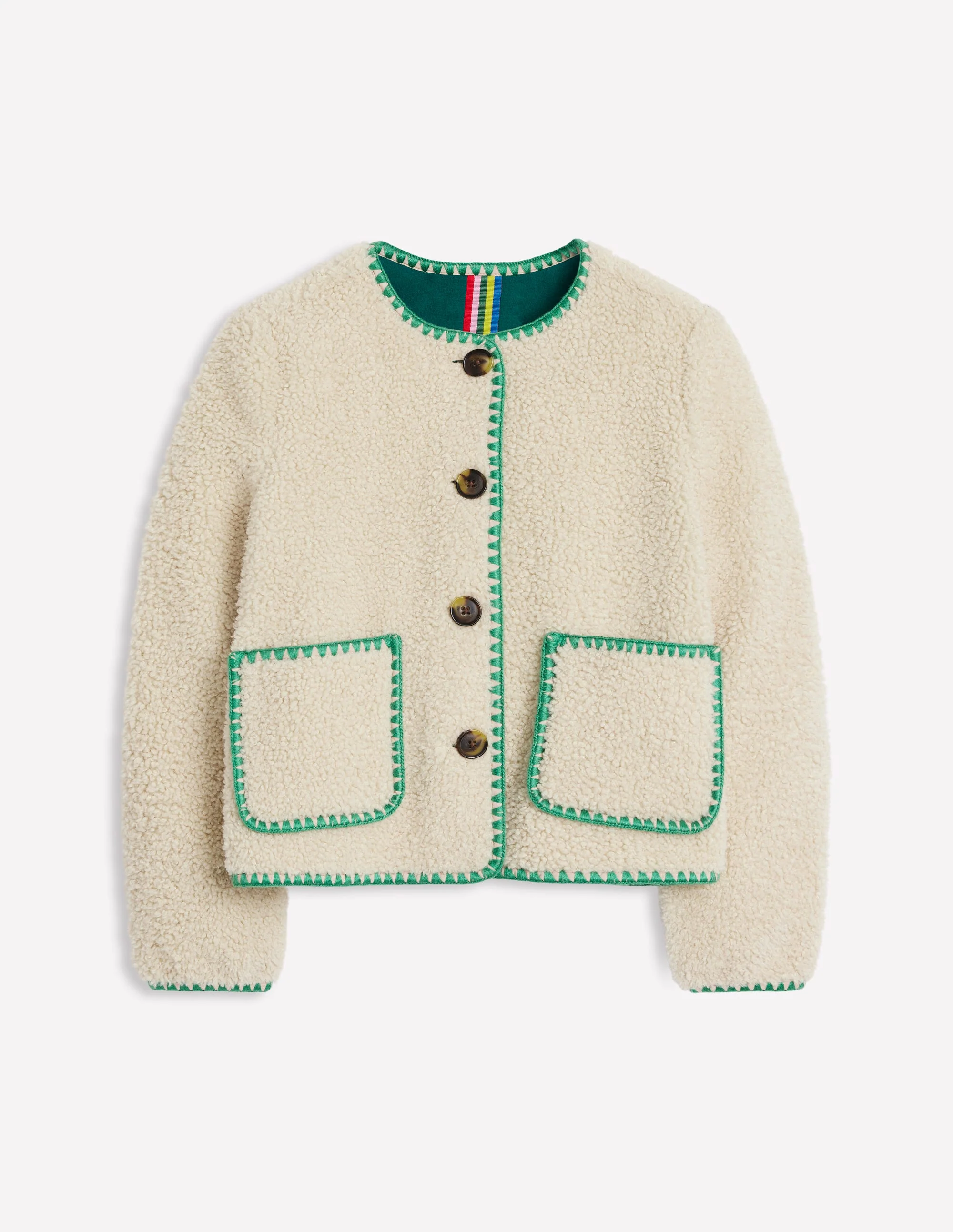 Highbury Freizeitjacke-Beige Teddyfell - Image 7