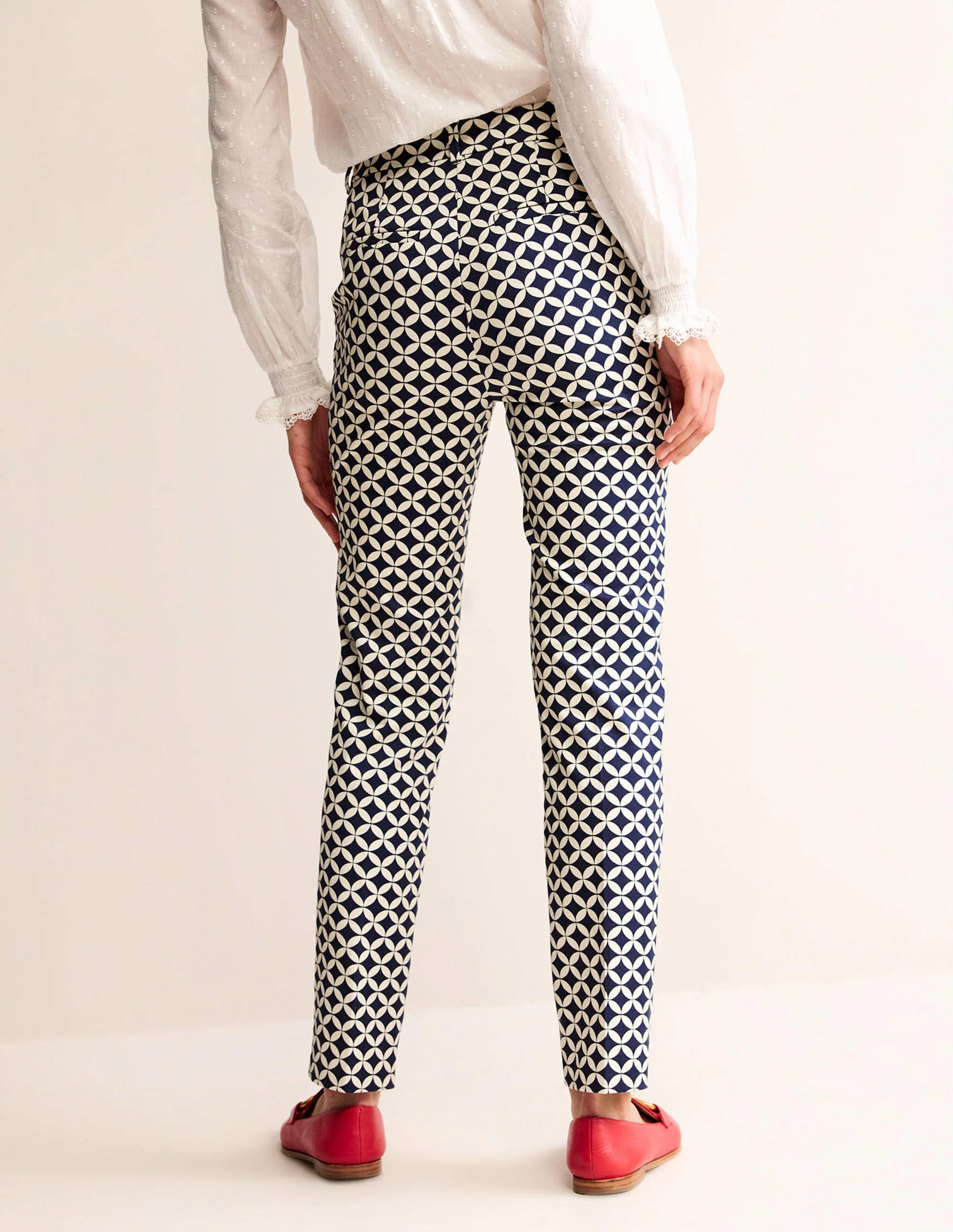 Highgate Hose mit Muster-Marineblau, Diamond Terrace - Image 3