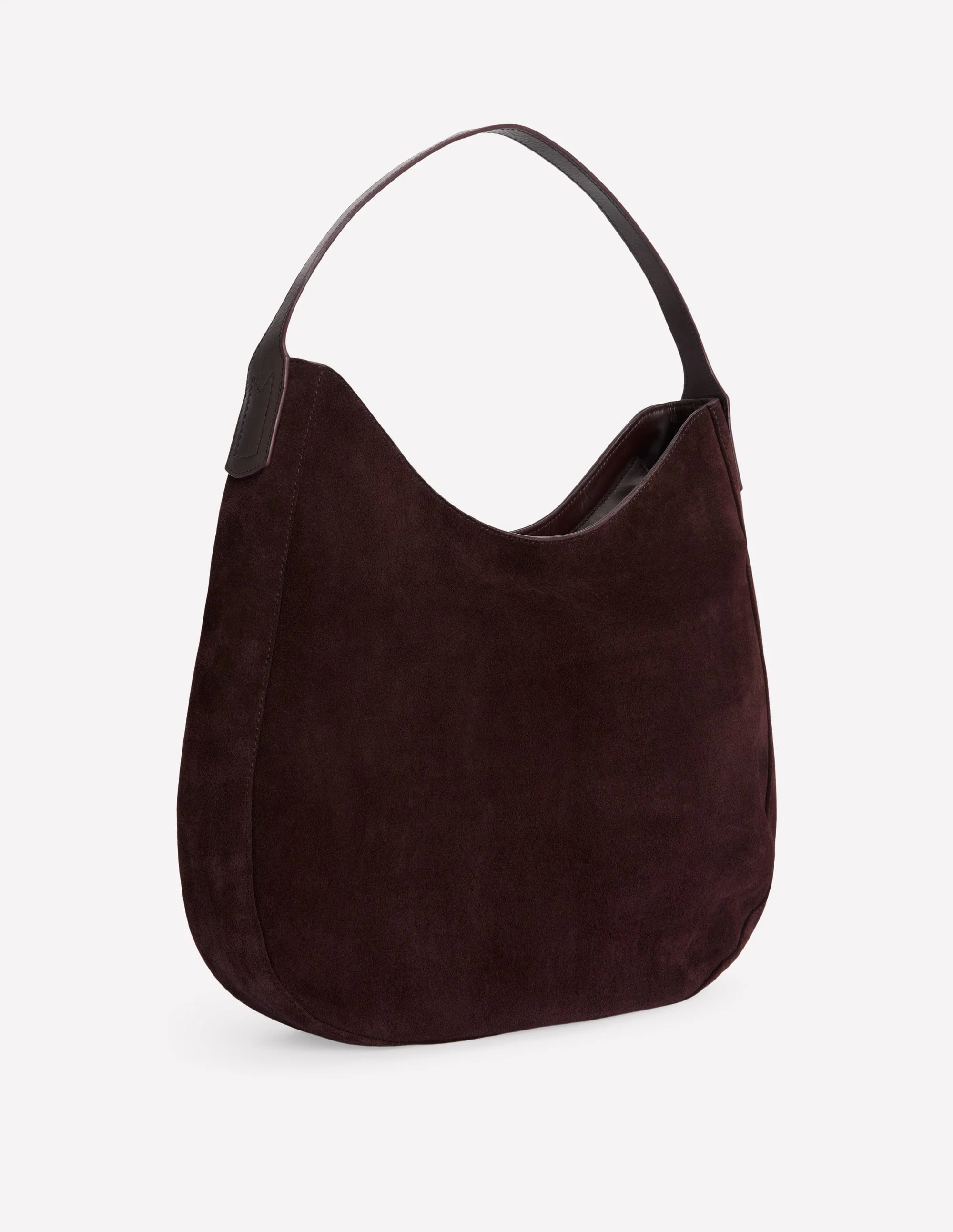 Hobo-Tasche aus Wildleder-Bitterschokolade - Image 4
