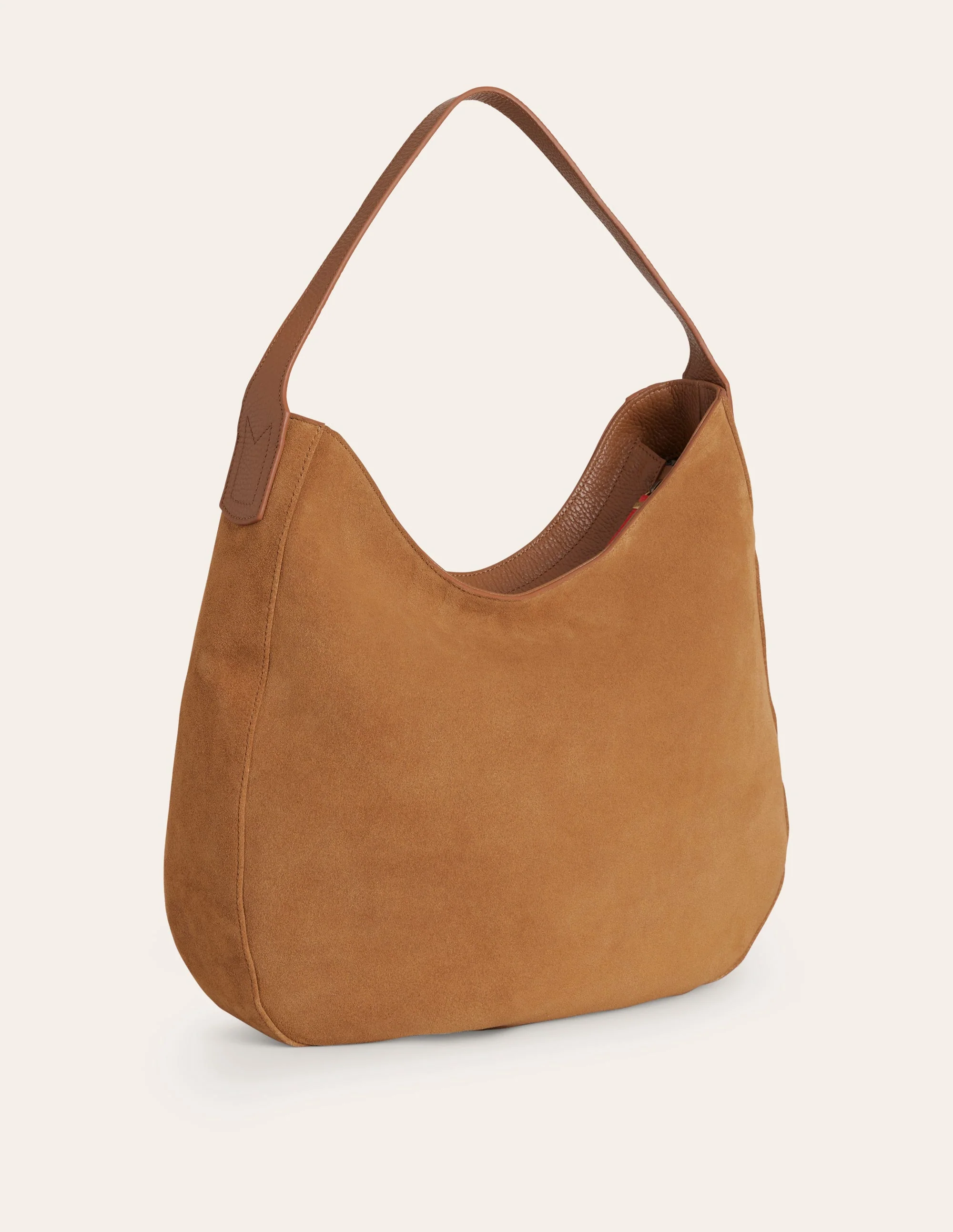 Hobo-Tasche aus Wildleder-Hellbraun - Image 3