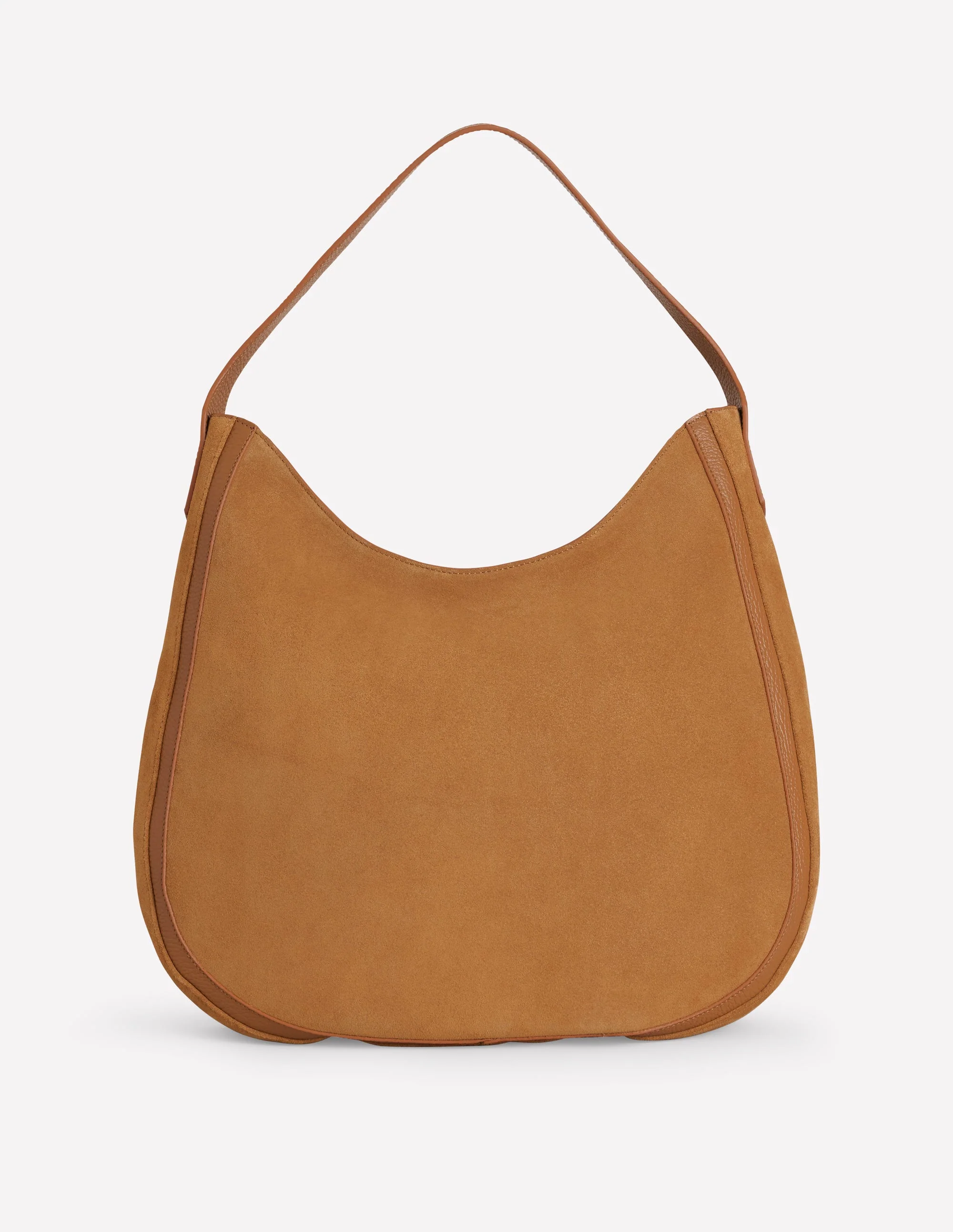 Hobo-Tasche aus Wildleder-Hellbraun
