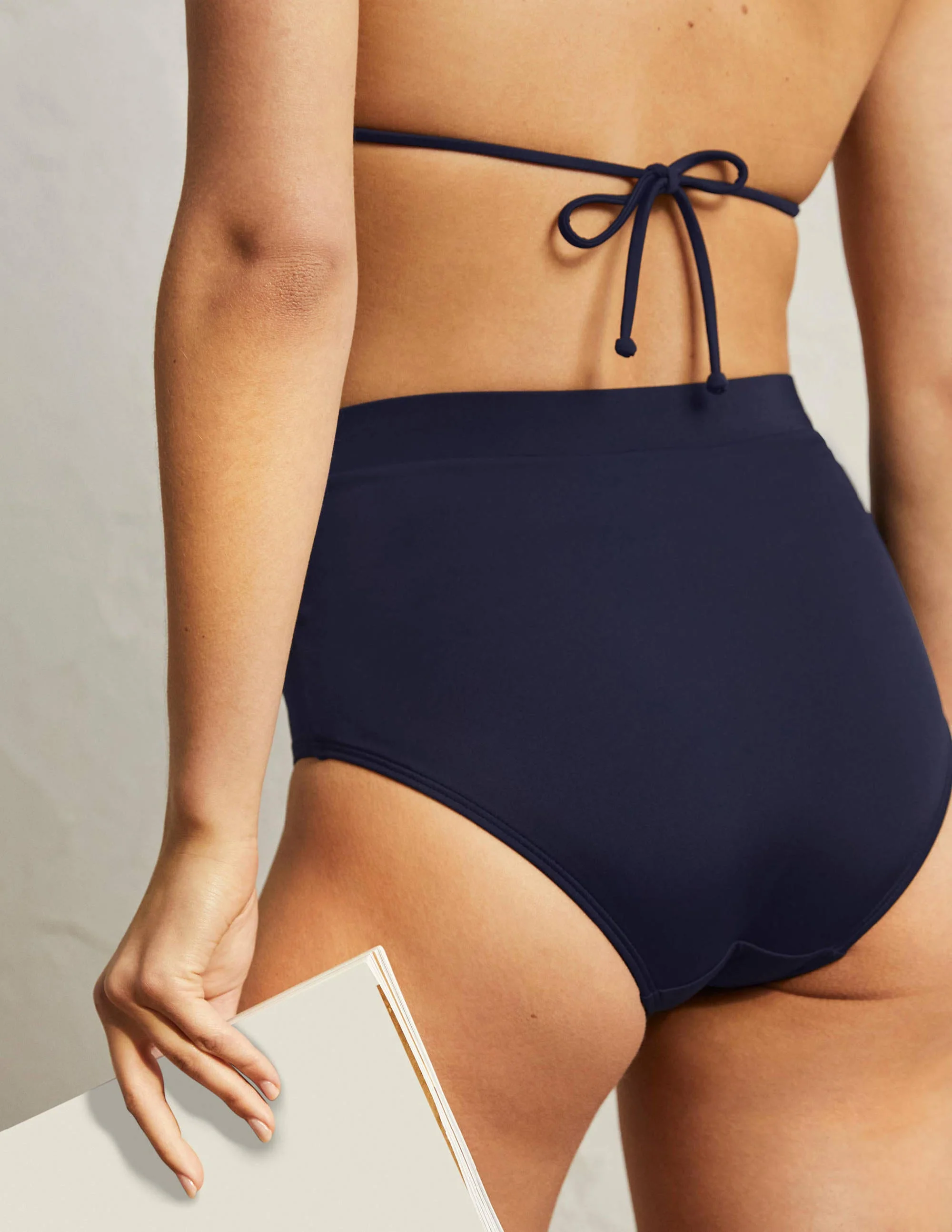 Hoch geschnittene Bikinihose-Französisches Navy - Image 3