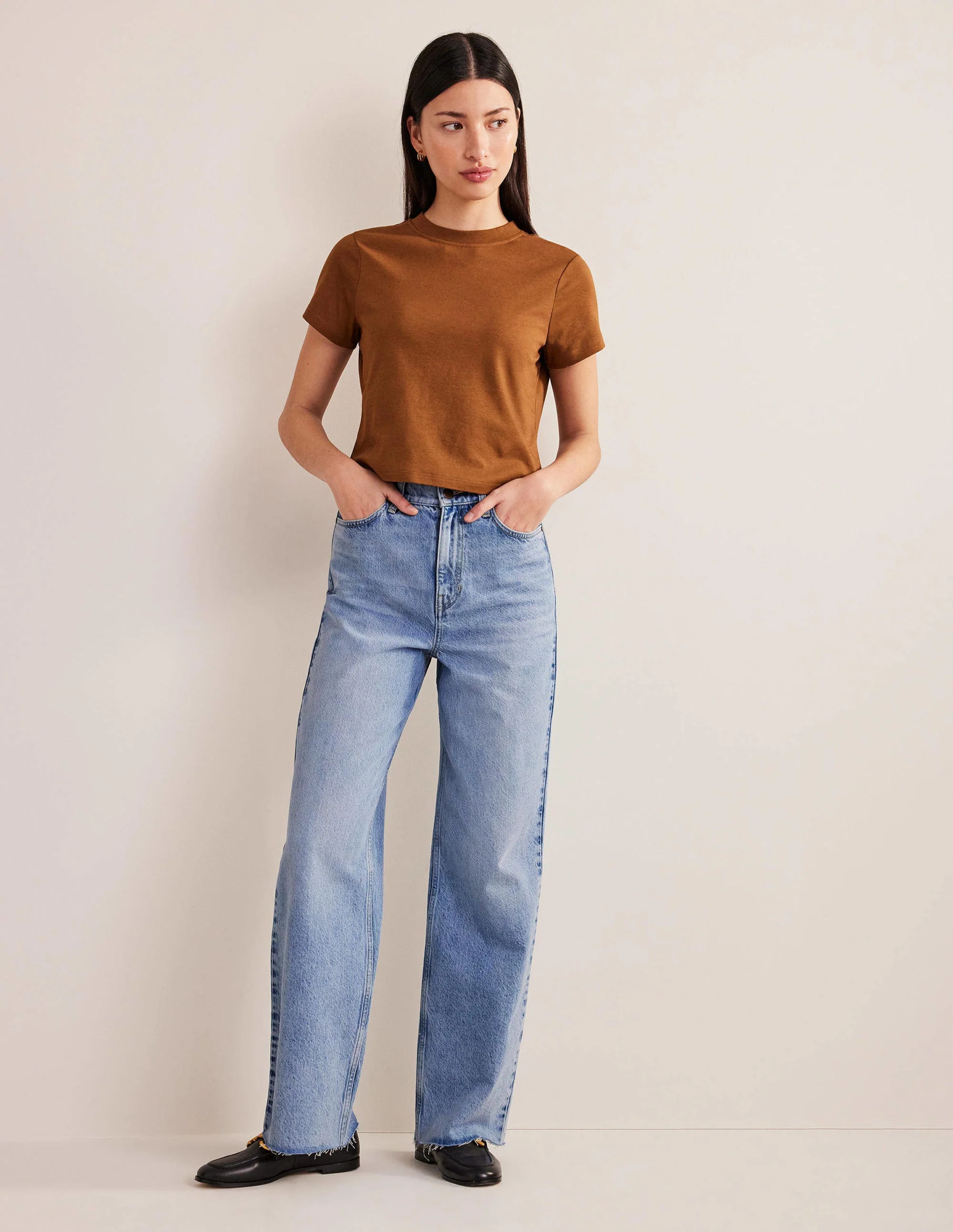Hoch geschnittene Jeans mit geradem Bein-Helles Vintageblau - Image 5