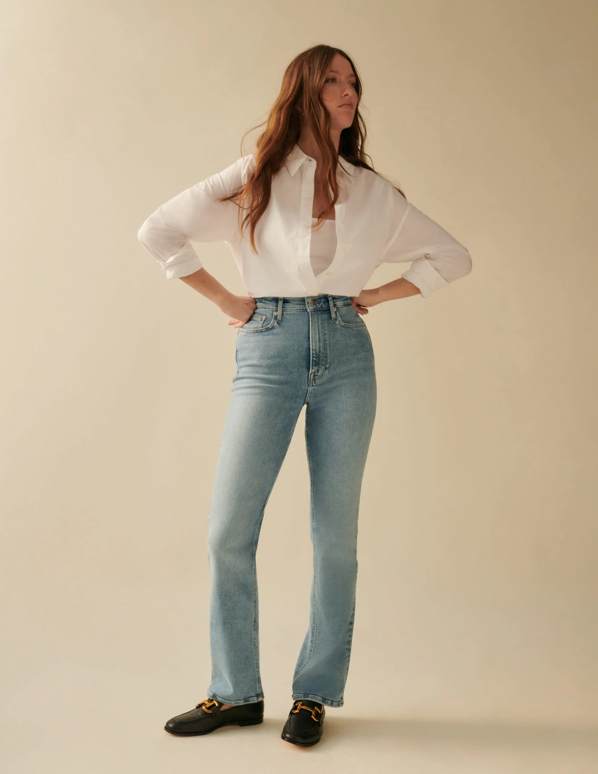 Hoch geschnittene Jeans mit klassisch geradem Bein-Beatnik Red - Image 13