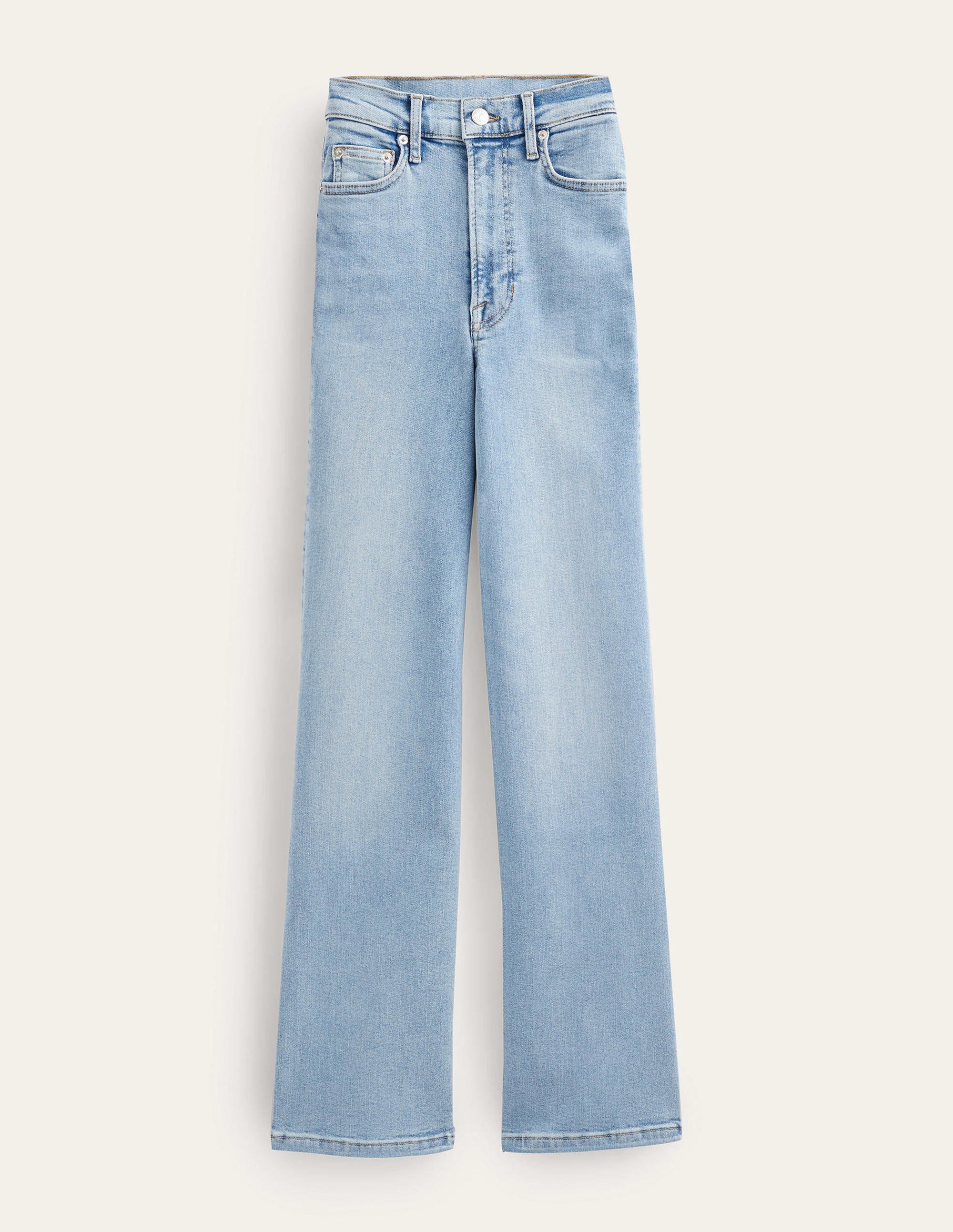 Hoch geschnittene Jeans mit klassisch geradem Bein-Helles Vintageblau - Image 7