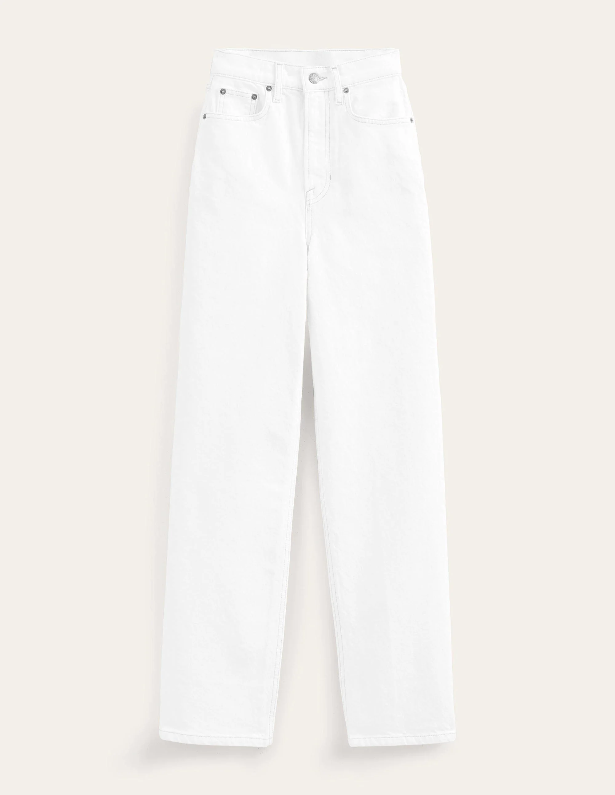 Hoch geschnittene Jeans mit klassisch geradem Bein-Weiß - Image 6