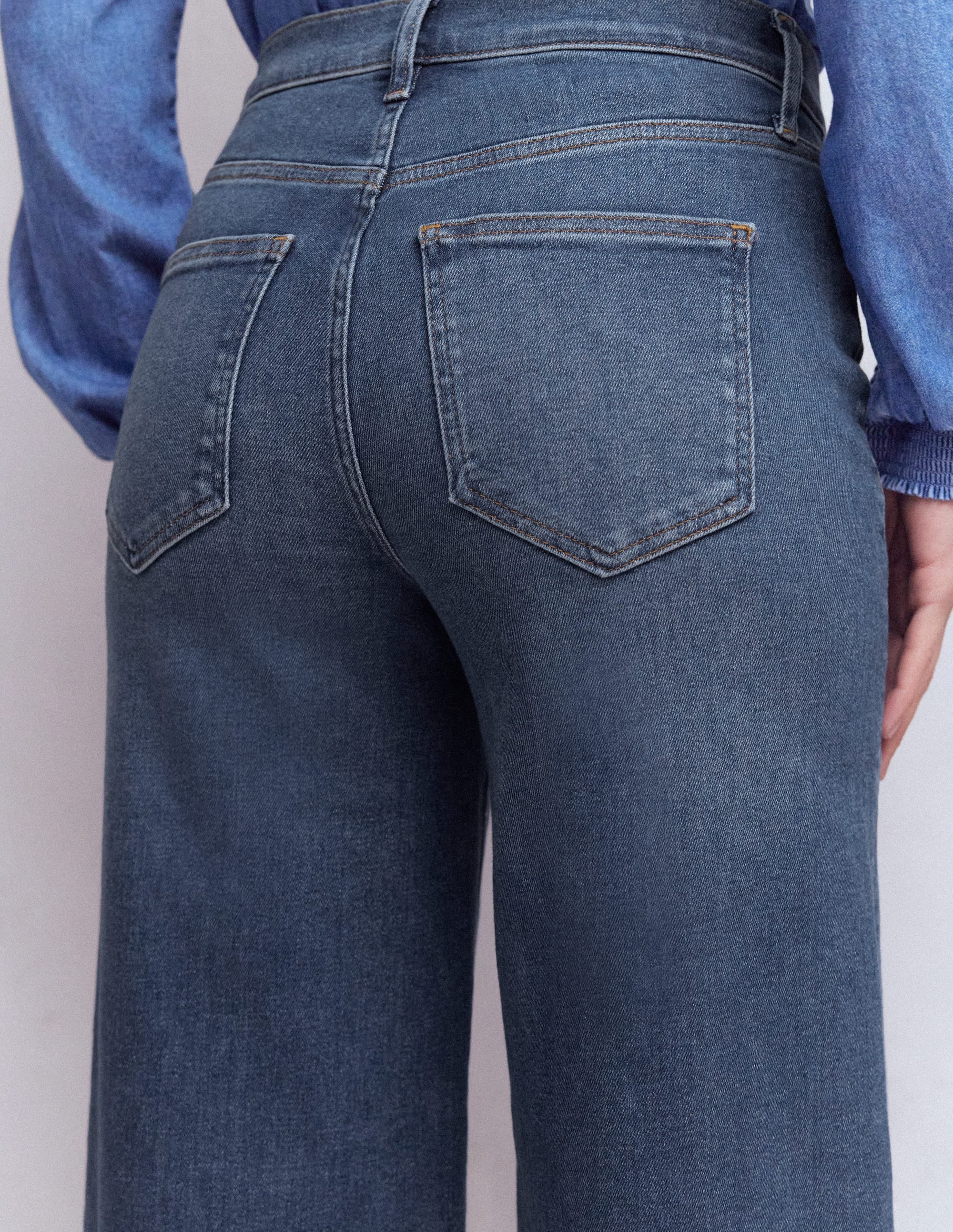 Hoch geschnittene Jeans mit weitem Bein-Beatnik Red - Image 5