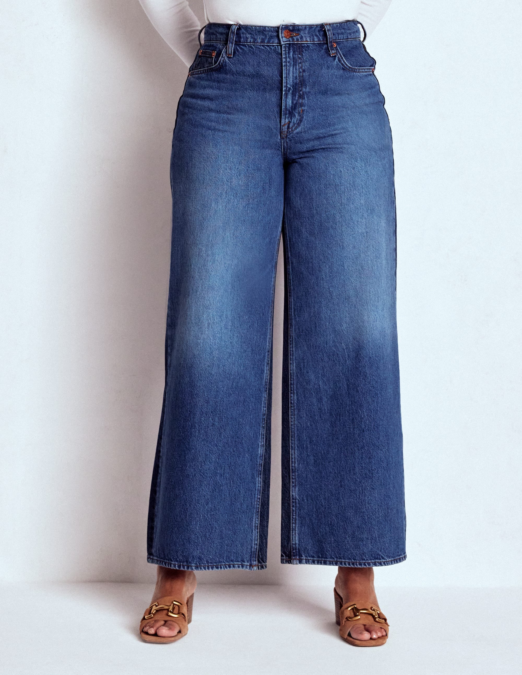 Hoch geschnittene Jeans mit weitem Bein-Mustermix - Image 11