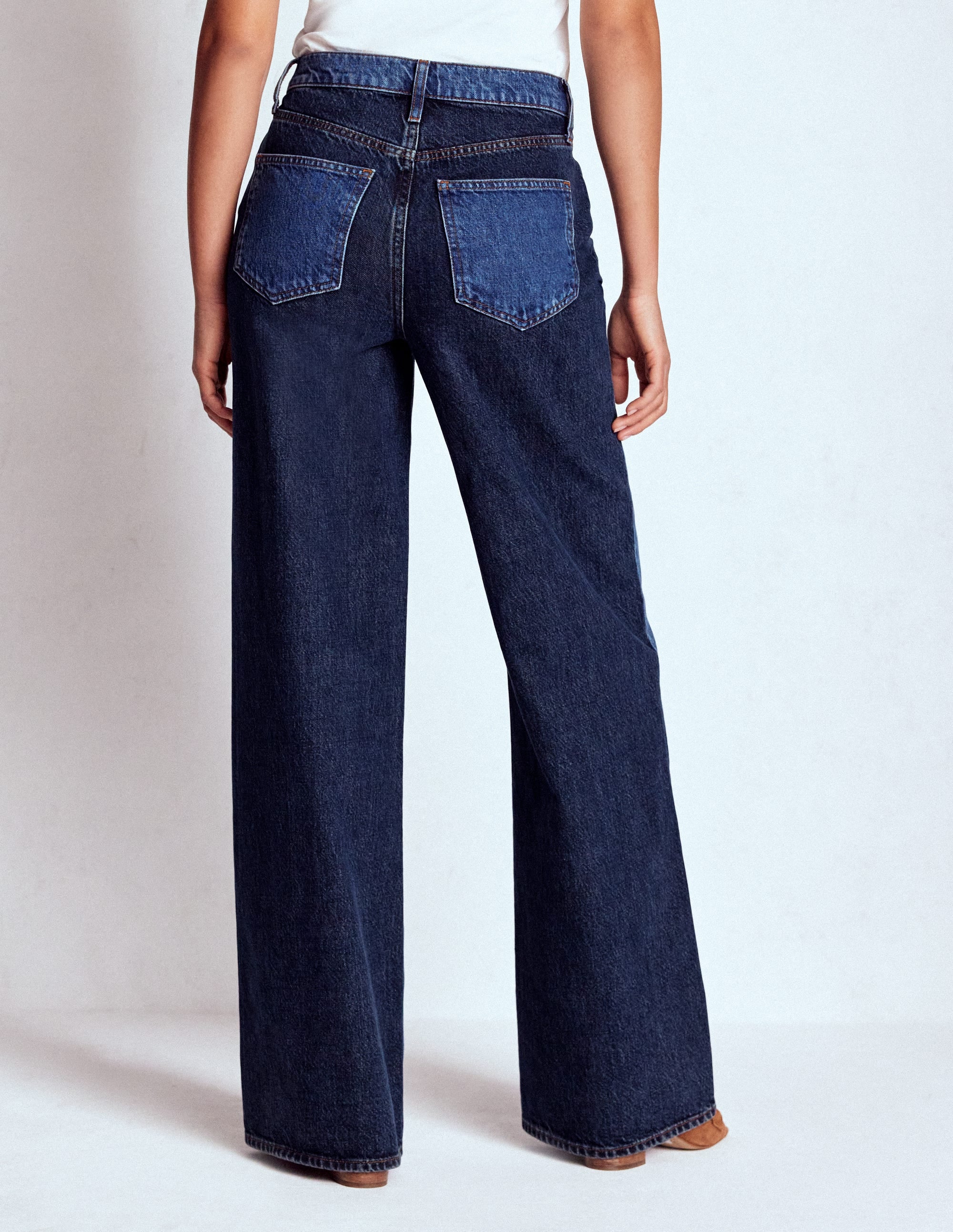 Hoch geschnittene Jeans mit weitem Bein-Mustermix - Image 8