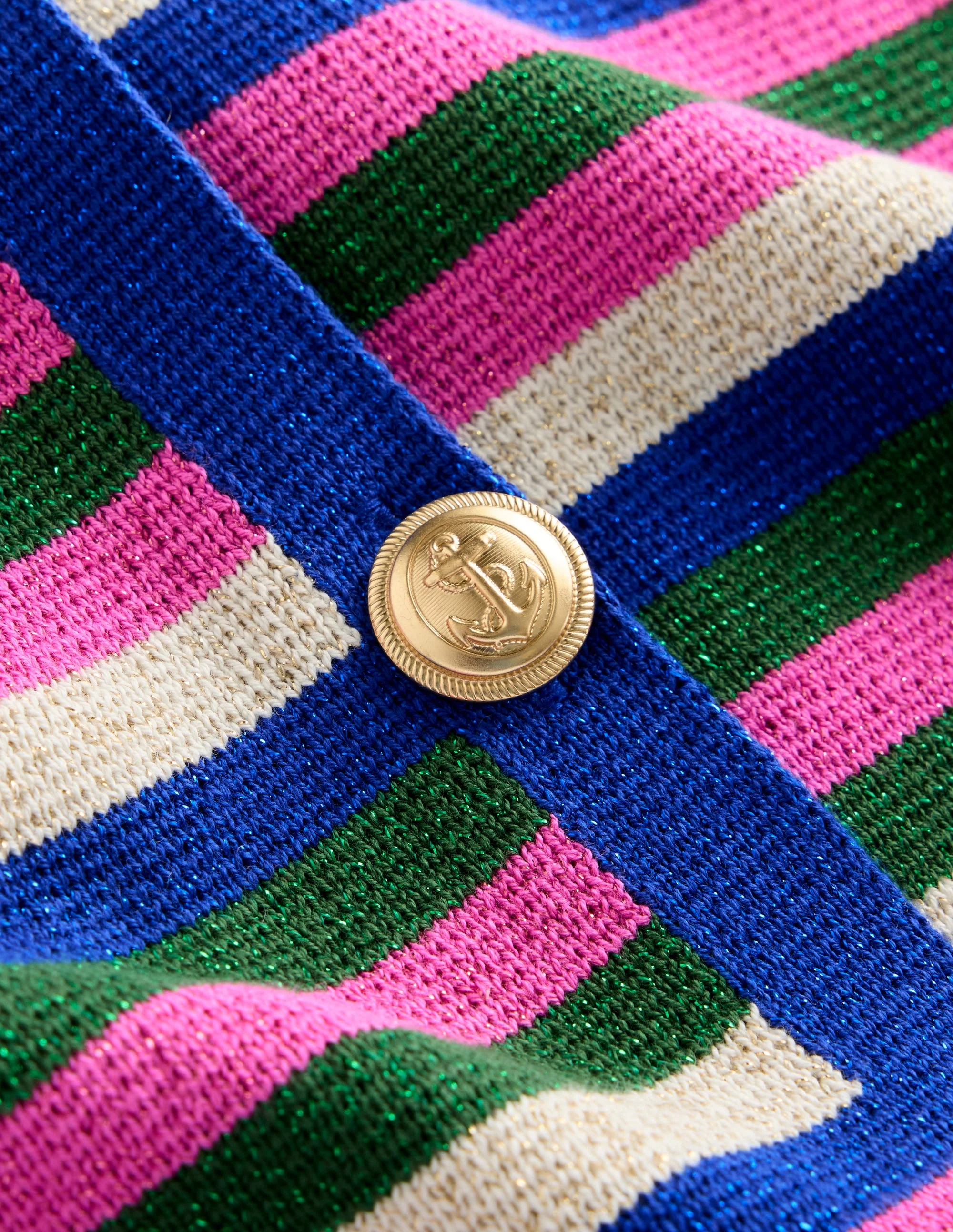 Holly Cardigan-Bunt, Metallic-Streifen - Image 7