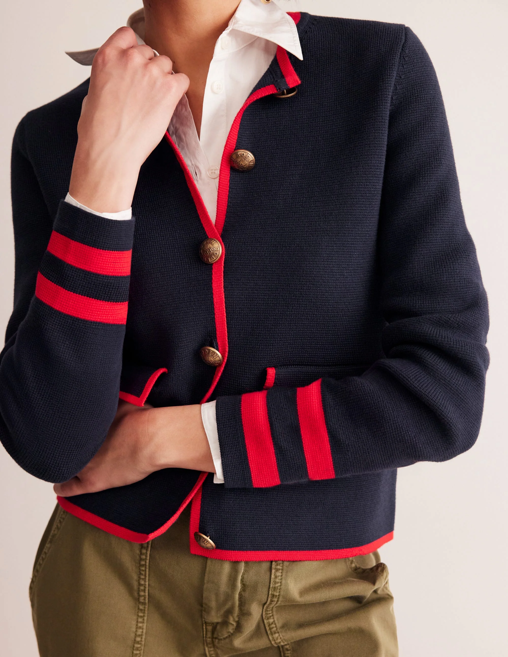 Holly Cardigan-Marineblau, Rouge-Rot - Image 2