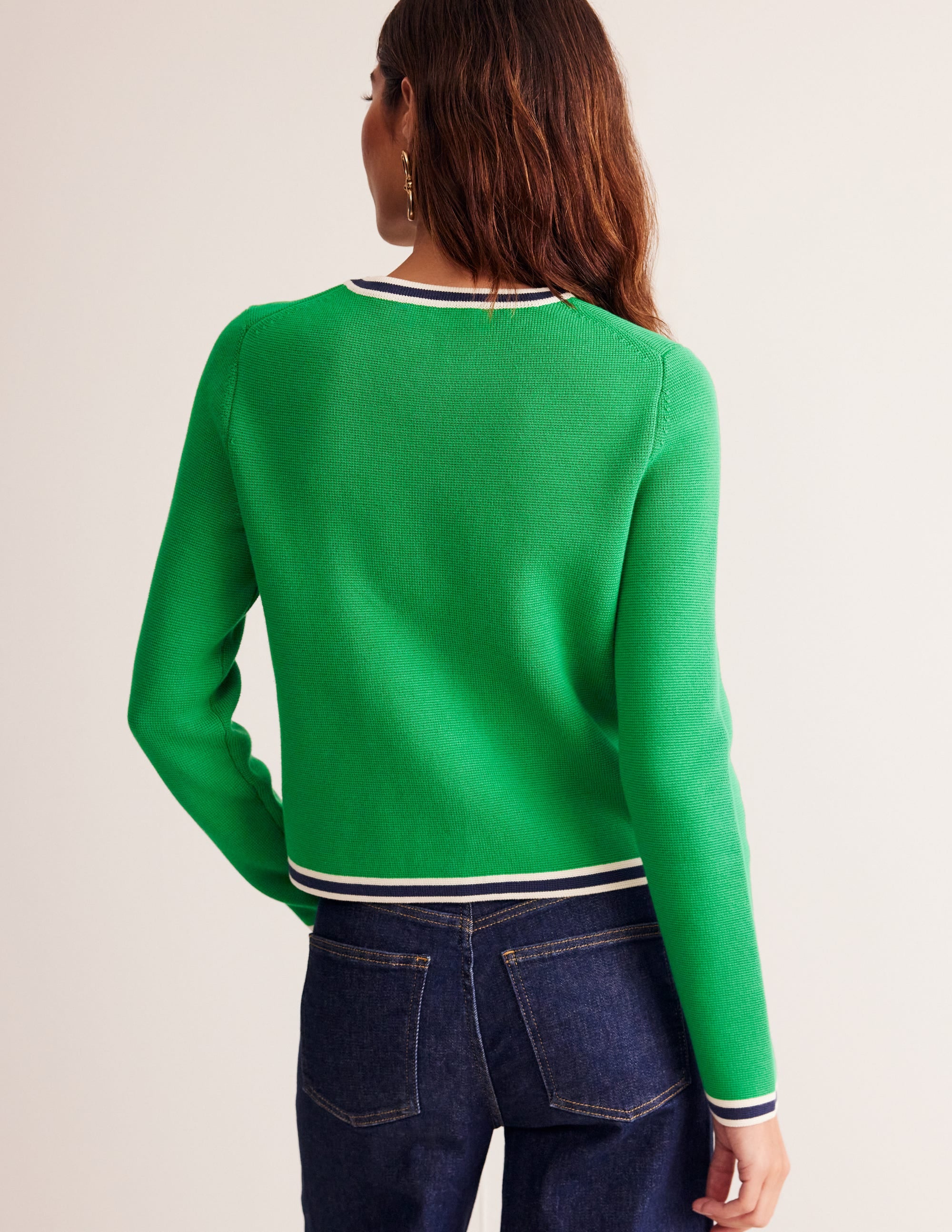Holly Cardigan-Sattes Smaragdgrün - Image 3