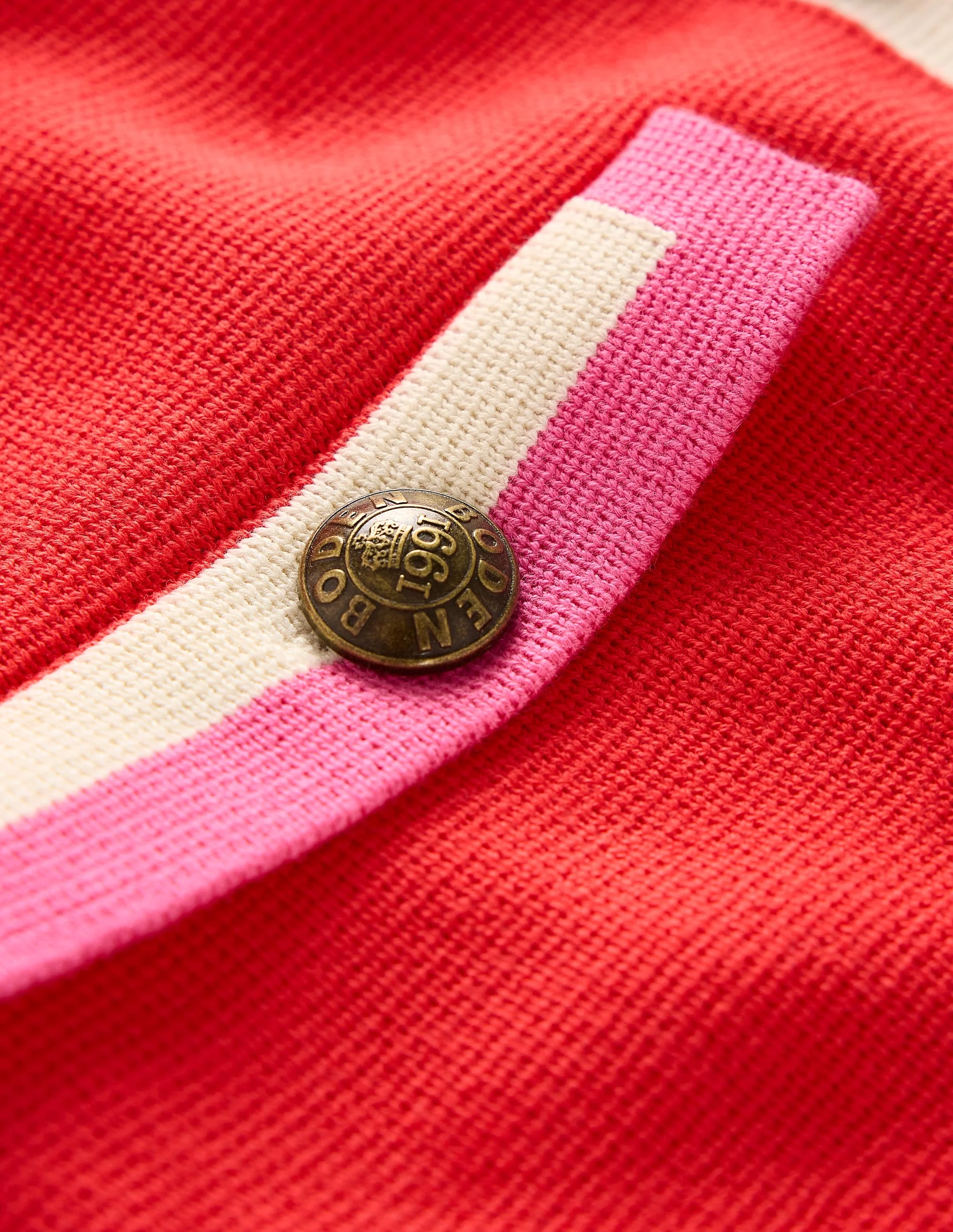 Holly Strickjacke mit Kragen-Erbeerkuchenrot - Image 8
